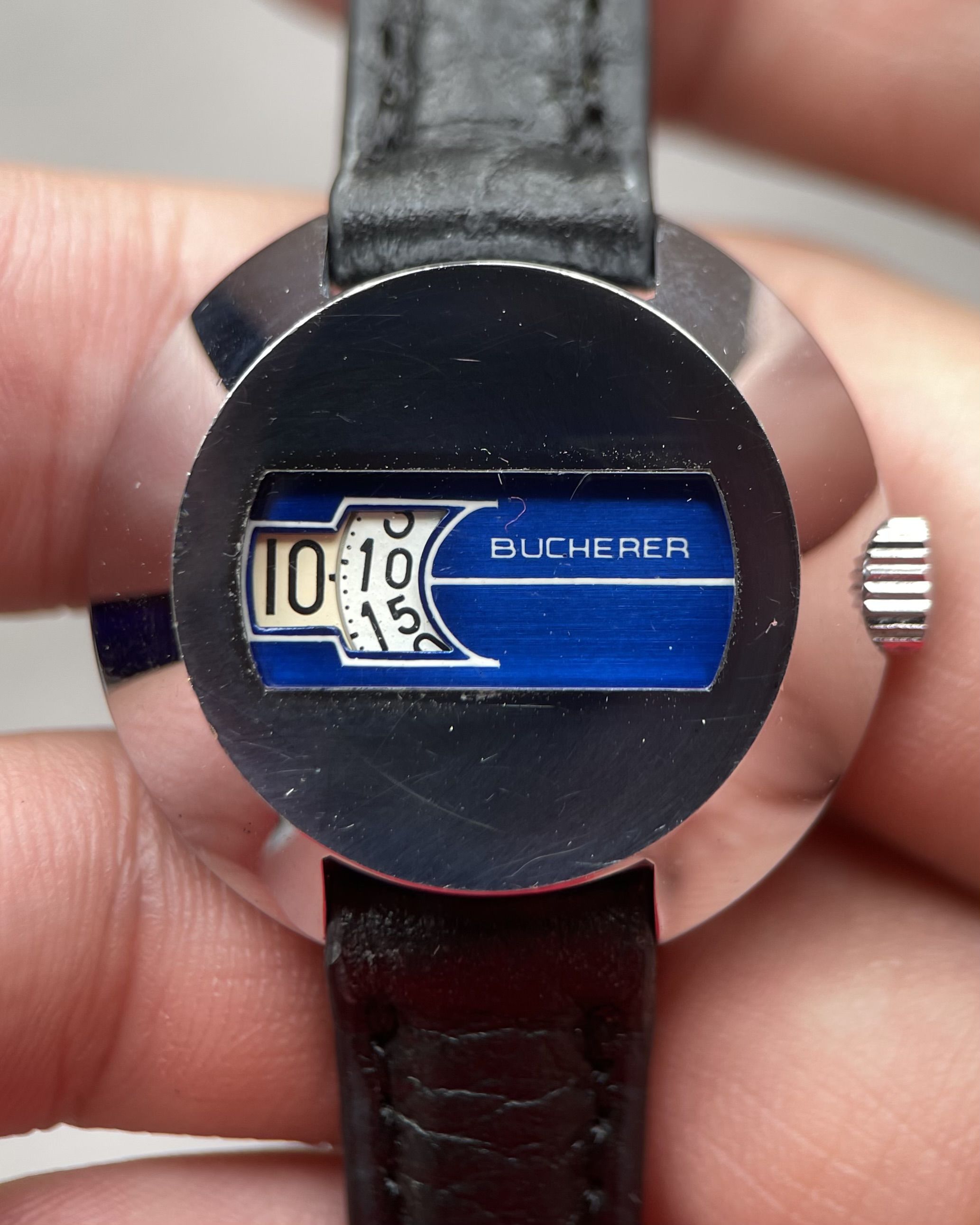 BUCHERER UFO JUMP HOUR MANUAL WINDING WATCH 