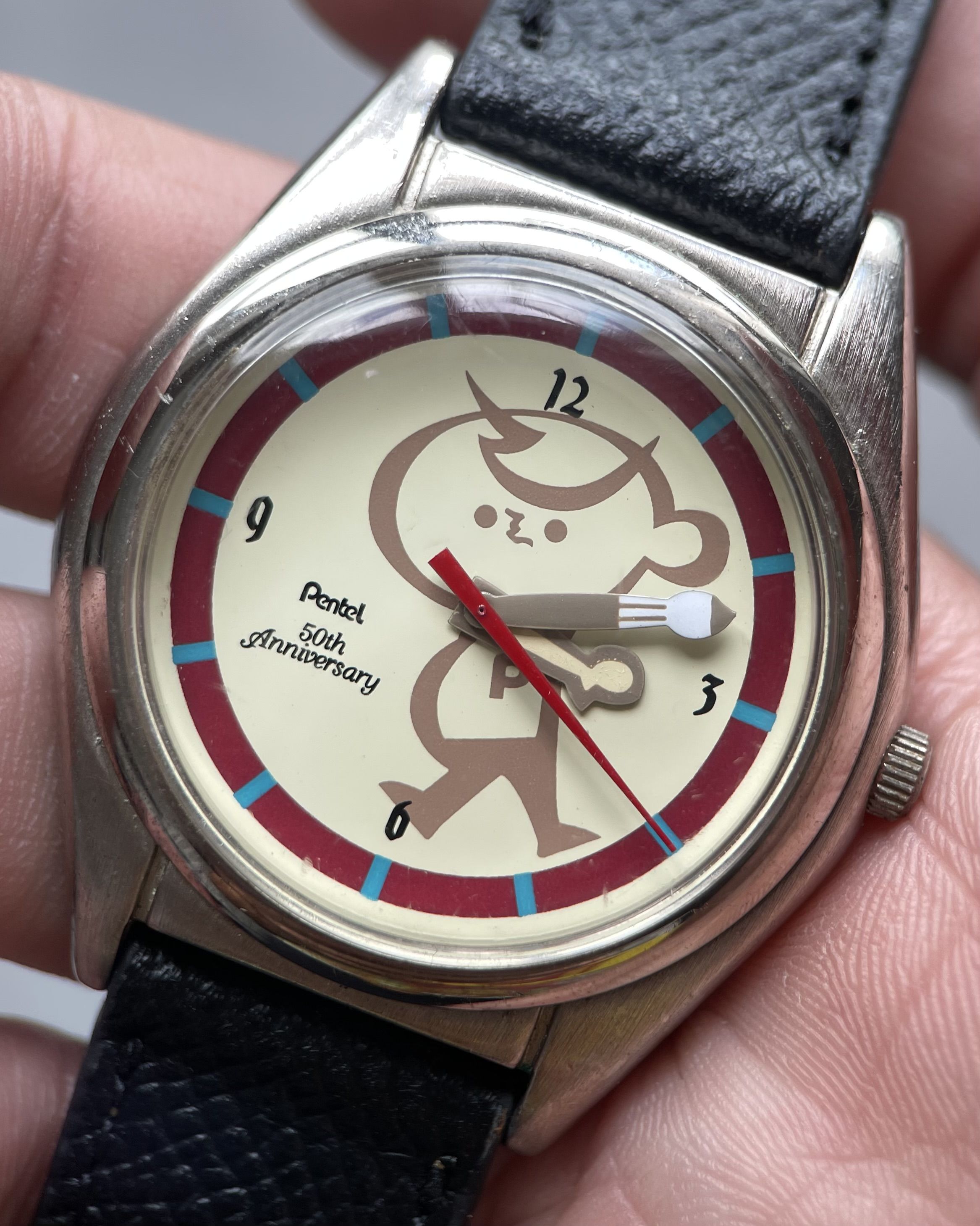 PENTEL BRUSH MASCOT 50TH ANNIVERSARY VINTAGE QUARTZ WATCH