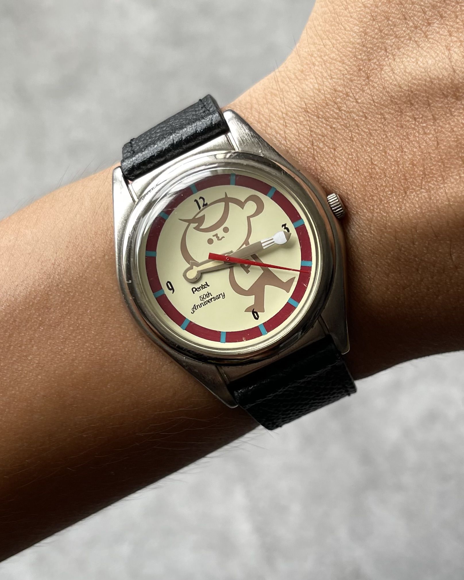 PENTEL BRUSH MASCOT 50TH ANNIVERSARY VINTAGE QUARTZ WATCH