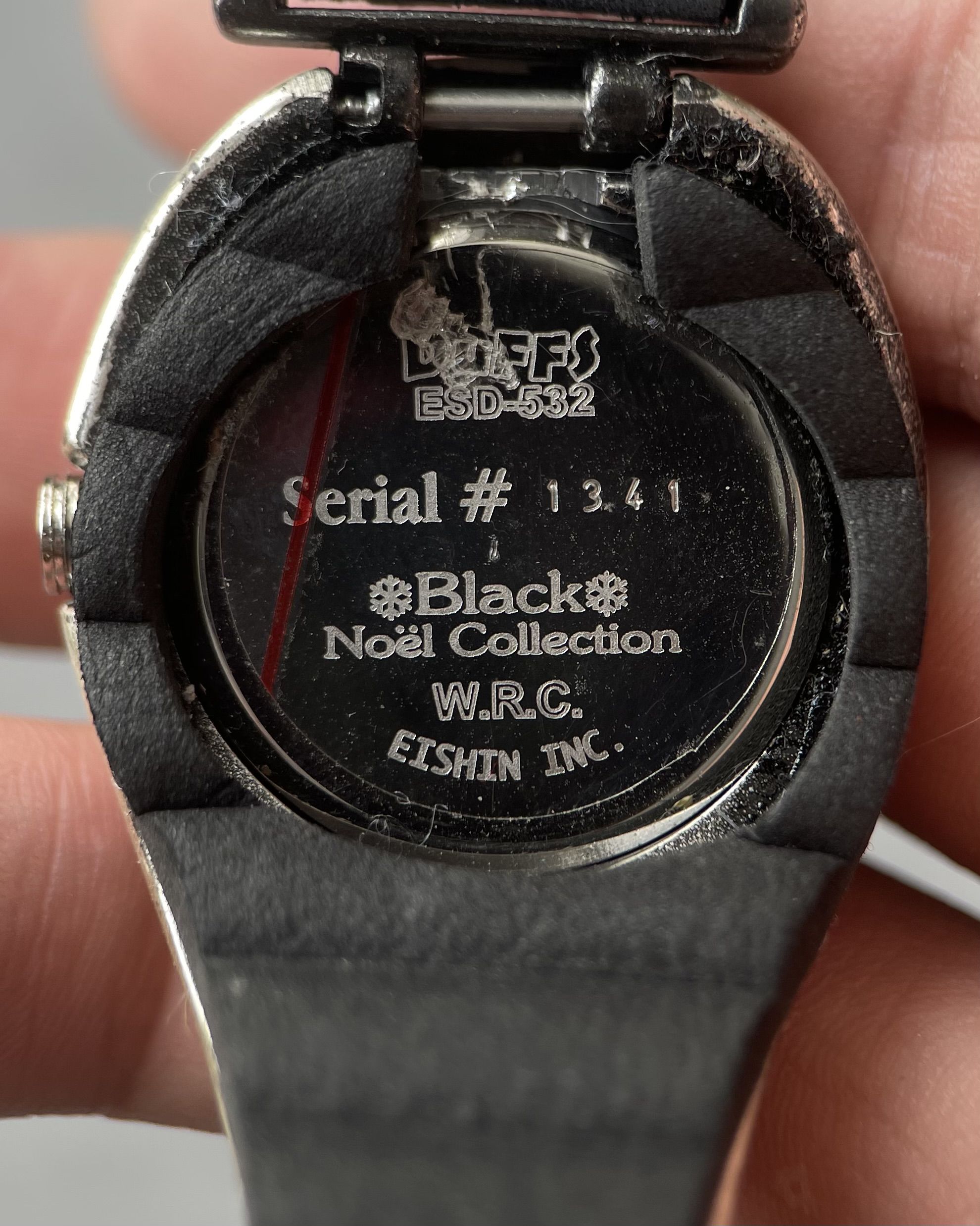 1998 DUFFS BLACK NOEL COLLECTION GOTHIC VINTAGE QUARTZ WATCH