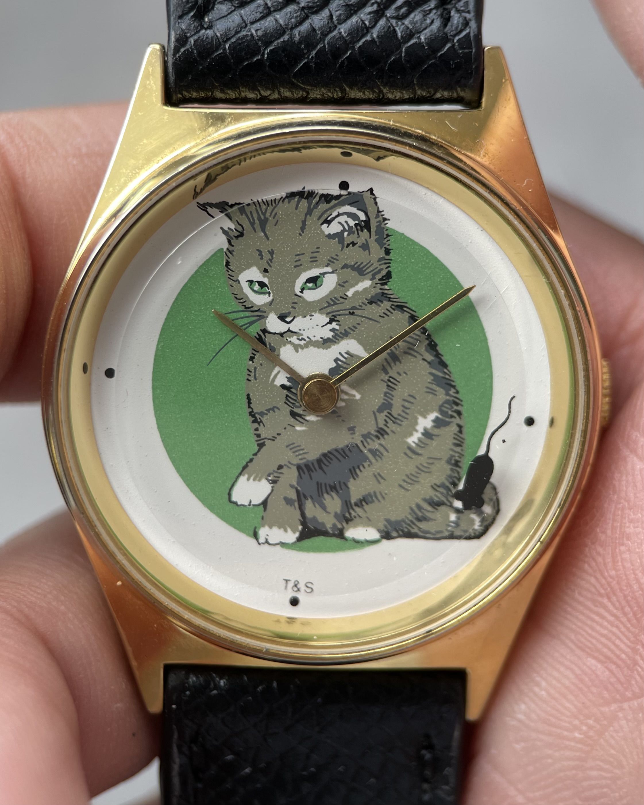 TAKARA & SANRIO CAT AND RAT VINTAGE QUARTZ WATCH 