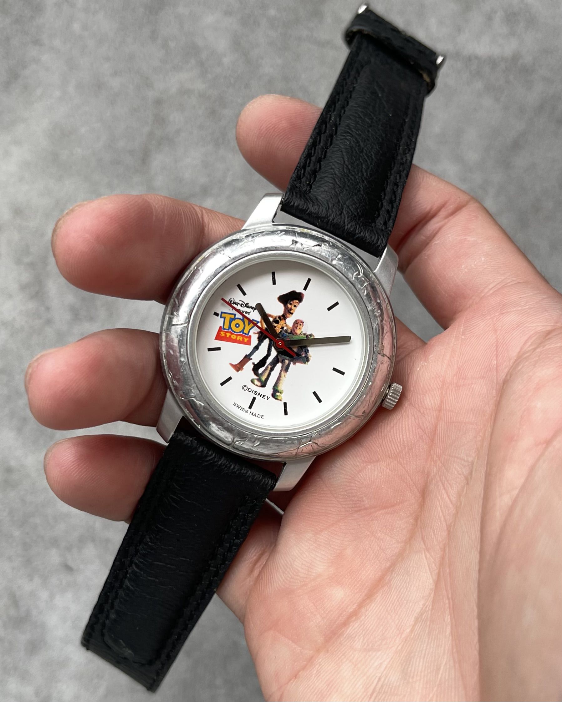 CRASH RECYCLE TOY STORY WOODY & BUZZ VINTAGE QUARTZ WATCH