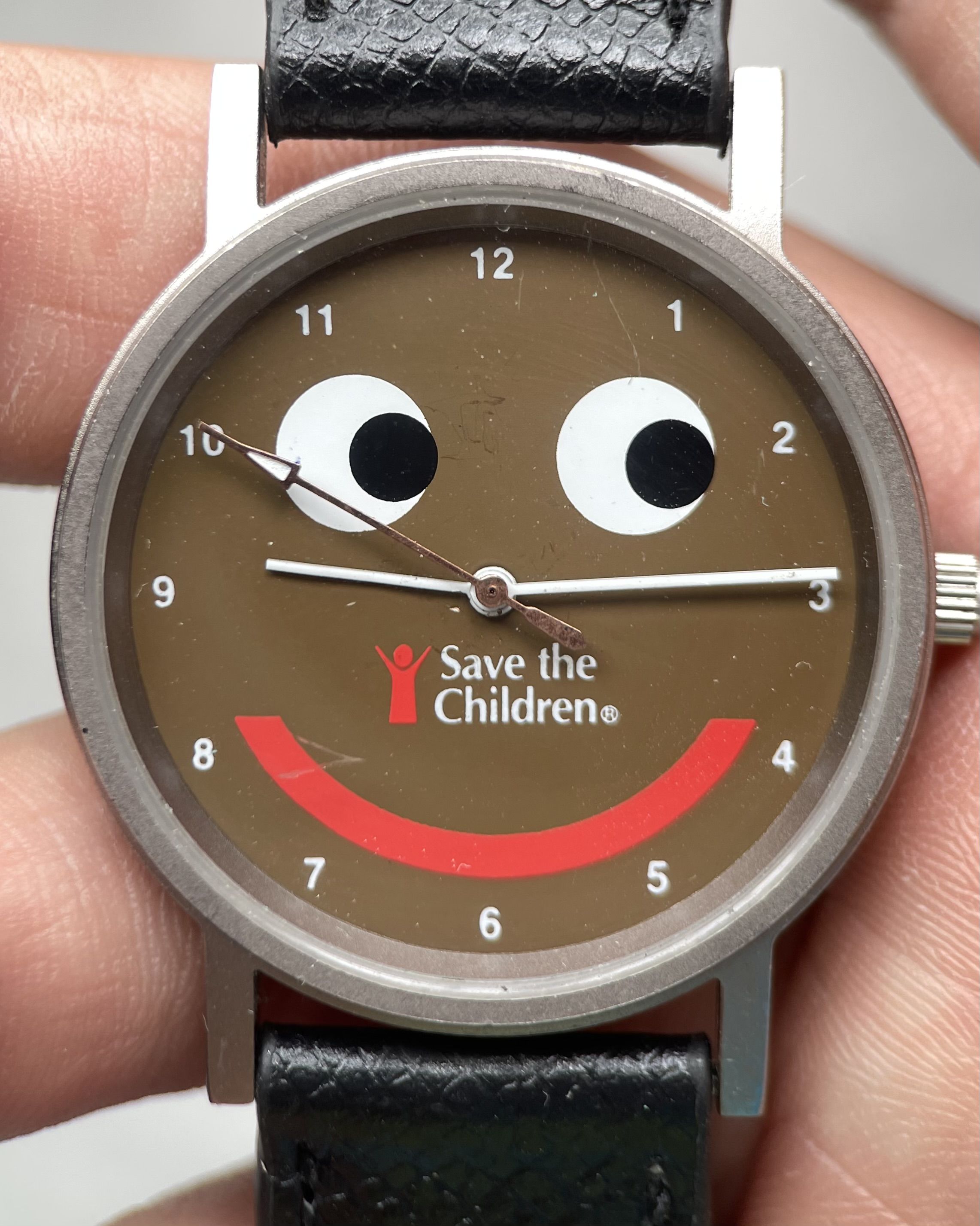 SAVE THE CHILDREN SMILEY FACE VINTAGE QUARTZ WATCH