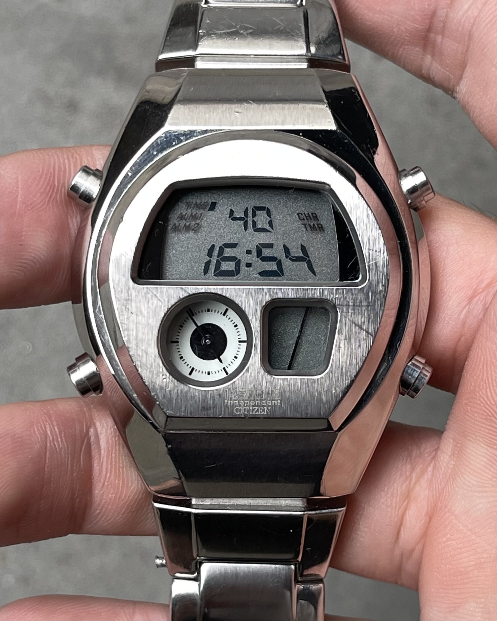 Citizen Independent Ana Digi Temp 1481010 Vintage Japanese