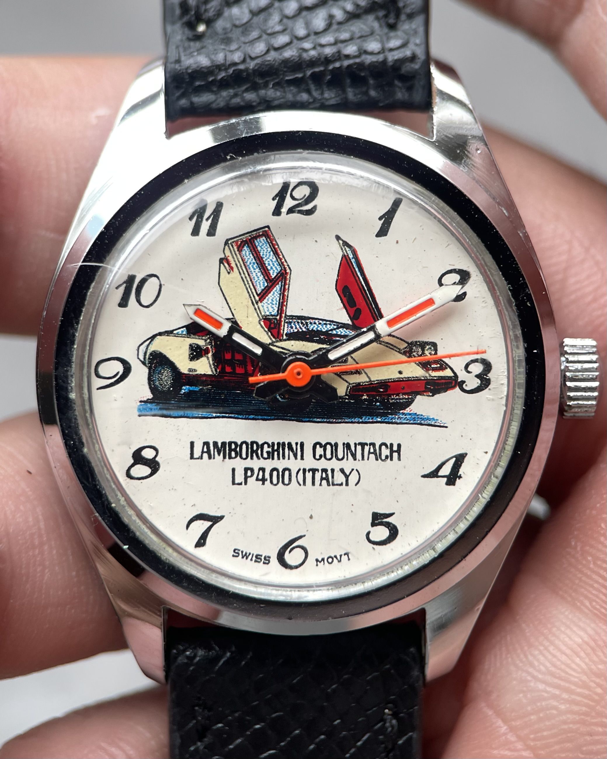 LAMBORGHINI COUNTACH LP400 MANUAL WINDING VINTAGE WATCH | Artizen