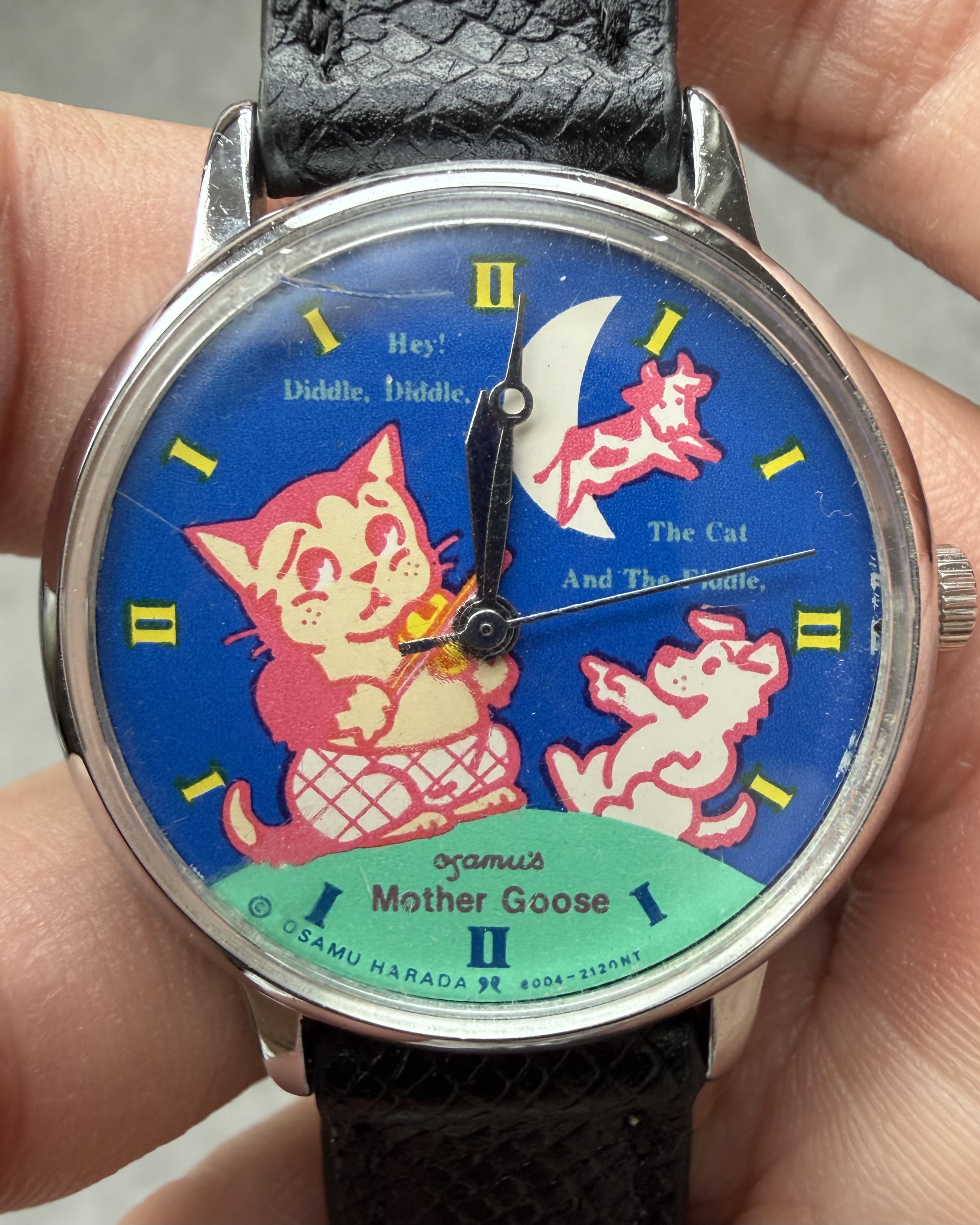 OSAMU HARADA MOTHER GOOSE NURSERY RHYME VINTAGE QUAT WATCH