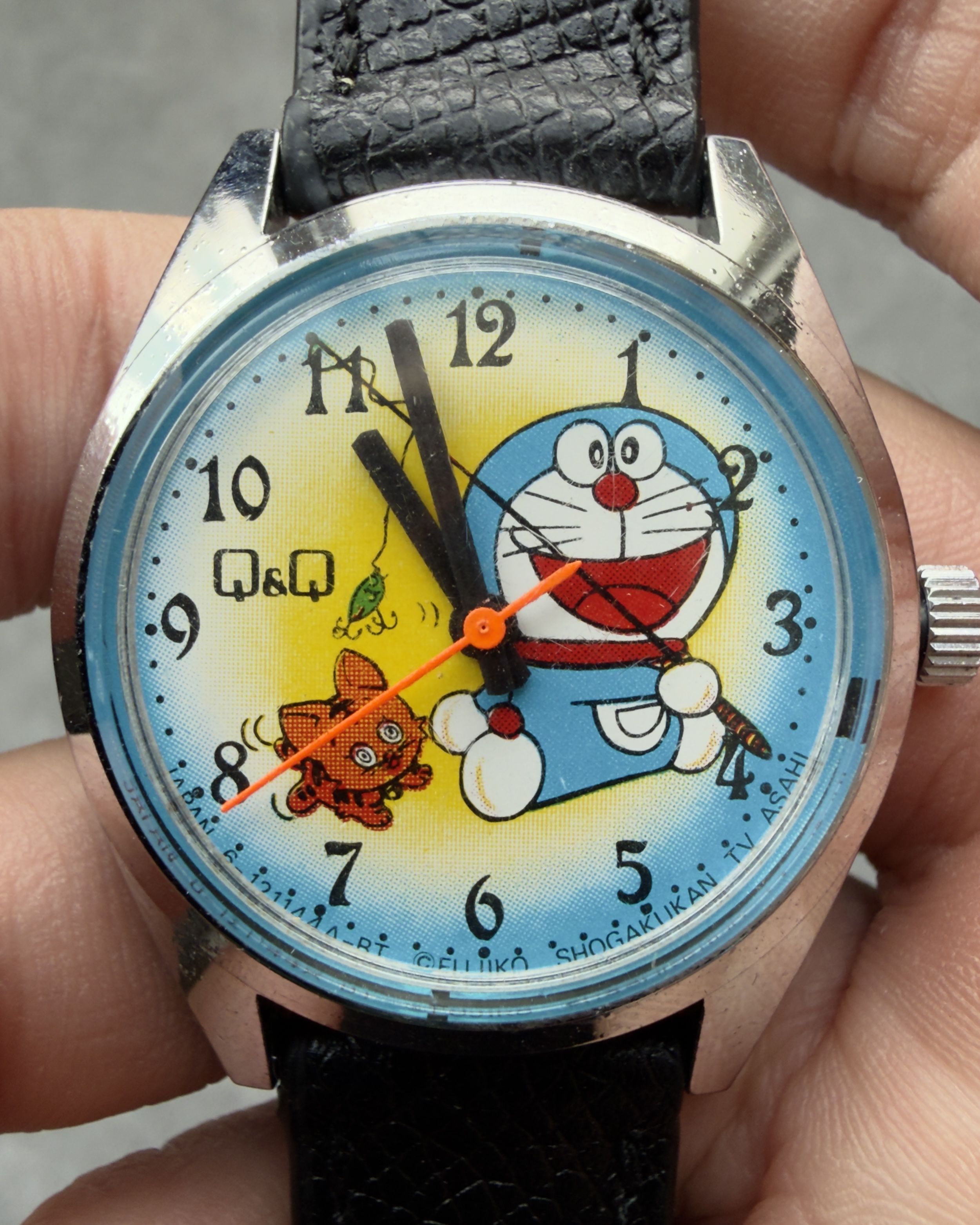 CITIZEN Q&Q DORAEMON FISHING SCENE MANUAL WINDING VINTAGE WATCH