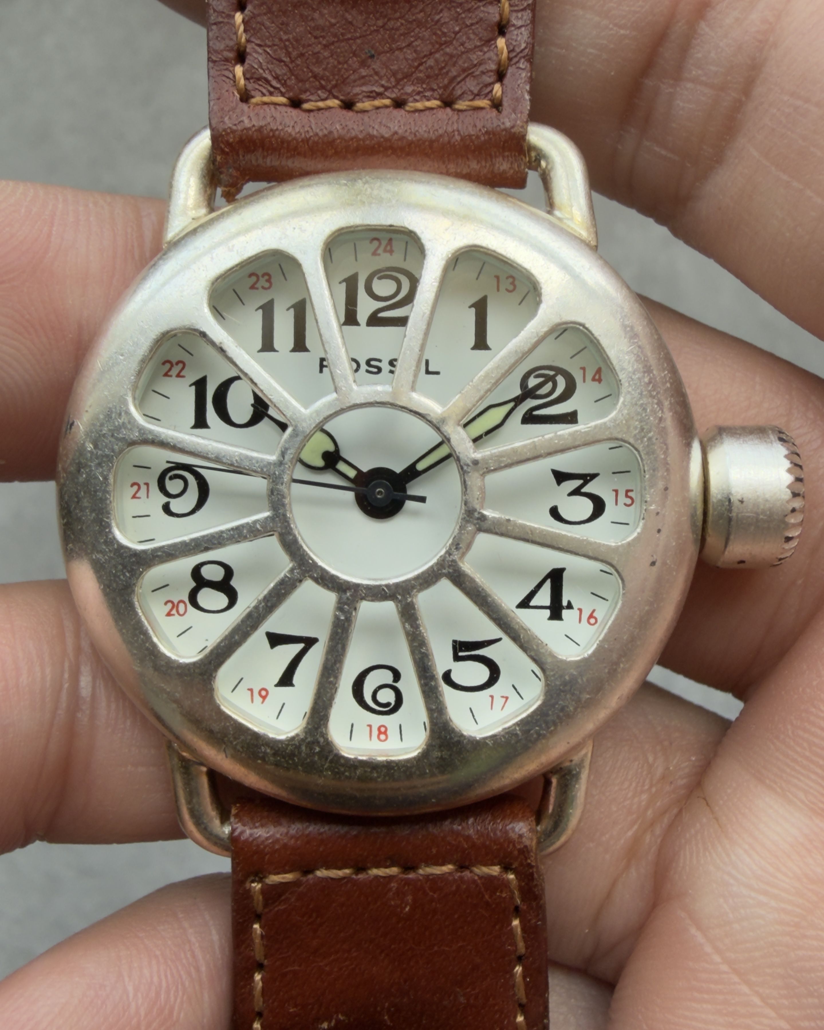 FOSSIL TRENCH VINTAGE QUARTZ WATCH 