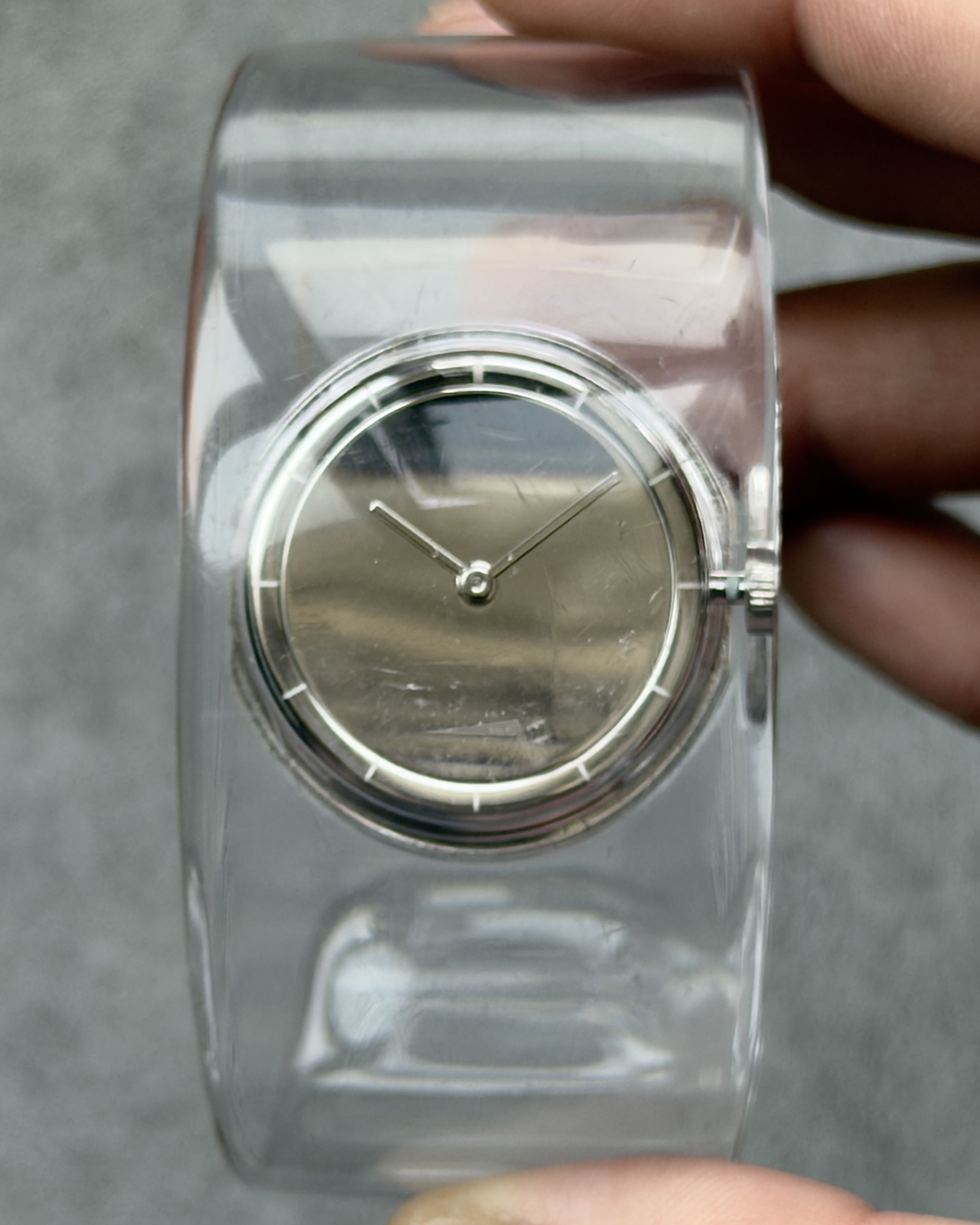 ISSEY MIYAKE TOKUJIN YOSHIOKA TRANSPARENT CUFF VINTAGE WATCH