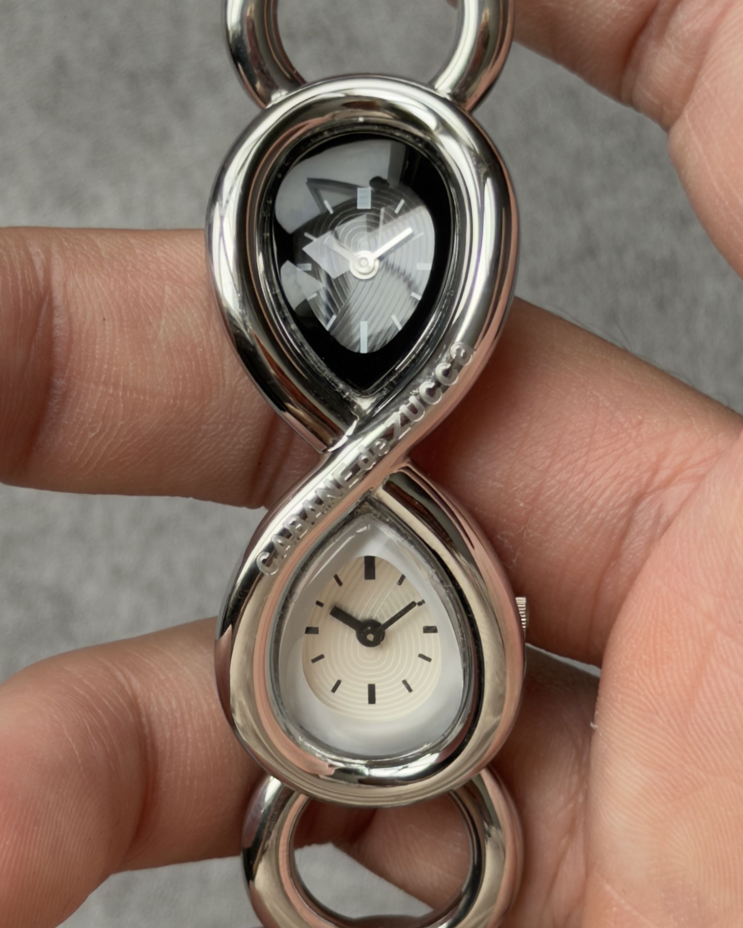 CABANE DE ZUCCA DNA STRUCTURE DUAL TIME VINTAGE QUARTZ WATCH