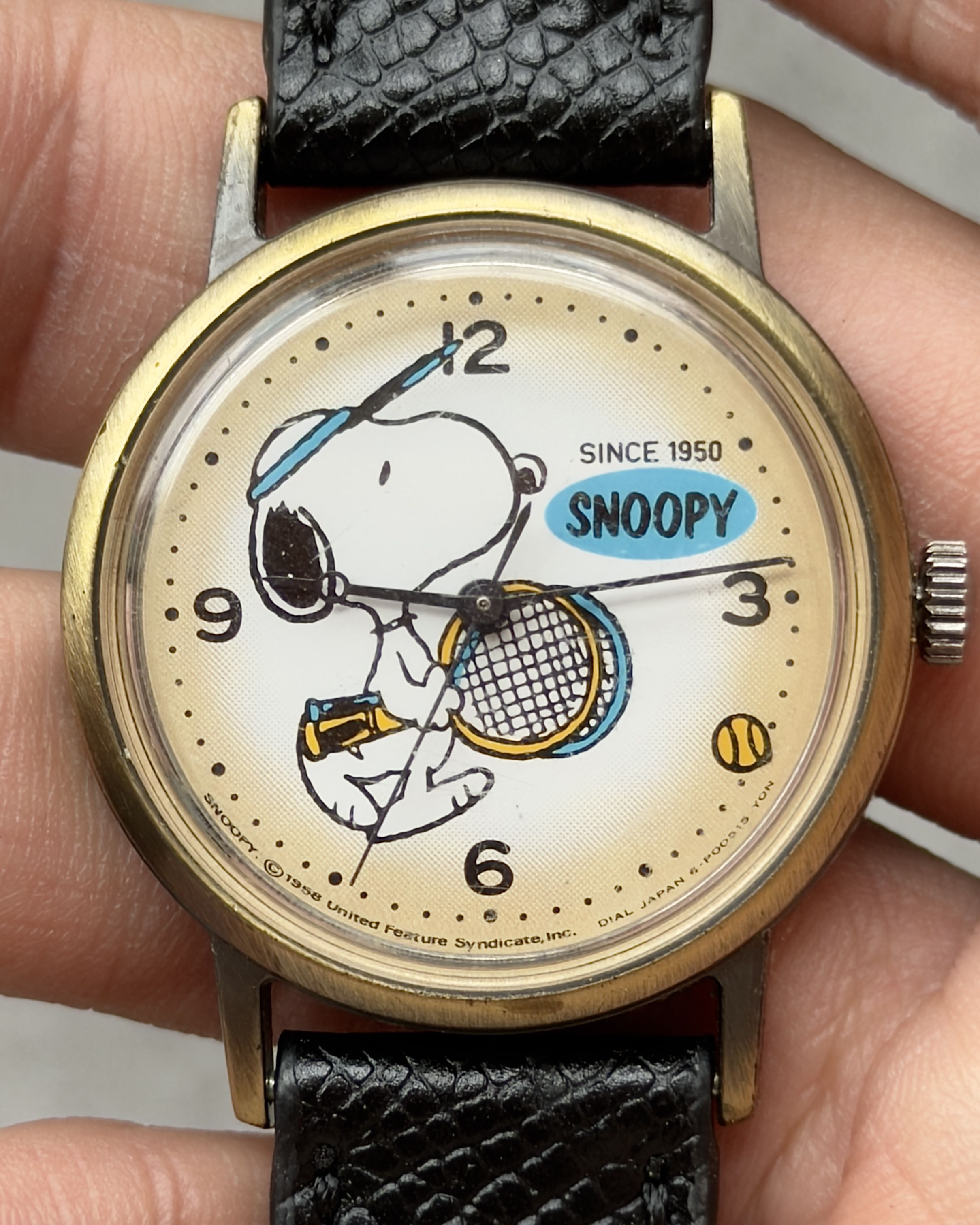 SNOOPY TENNIS 60s MANUAL WINDING VINTAGE WATCH