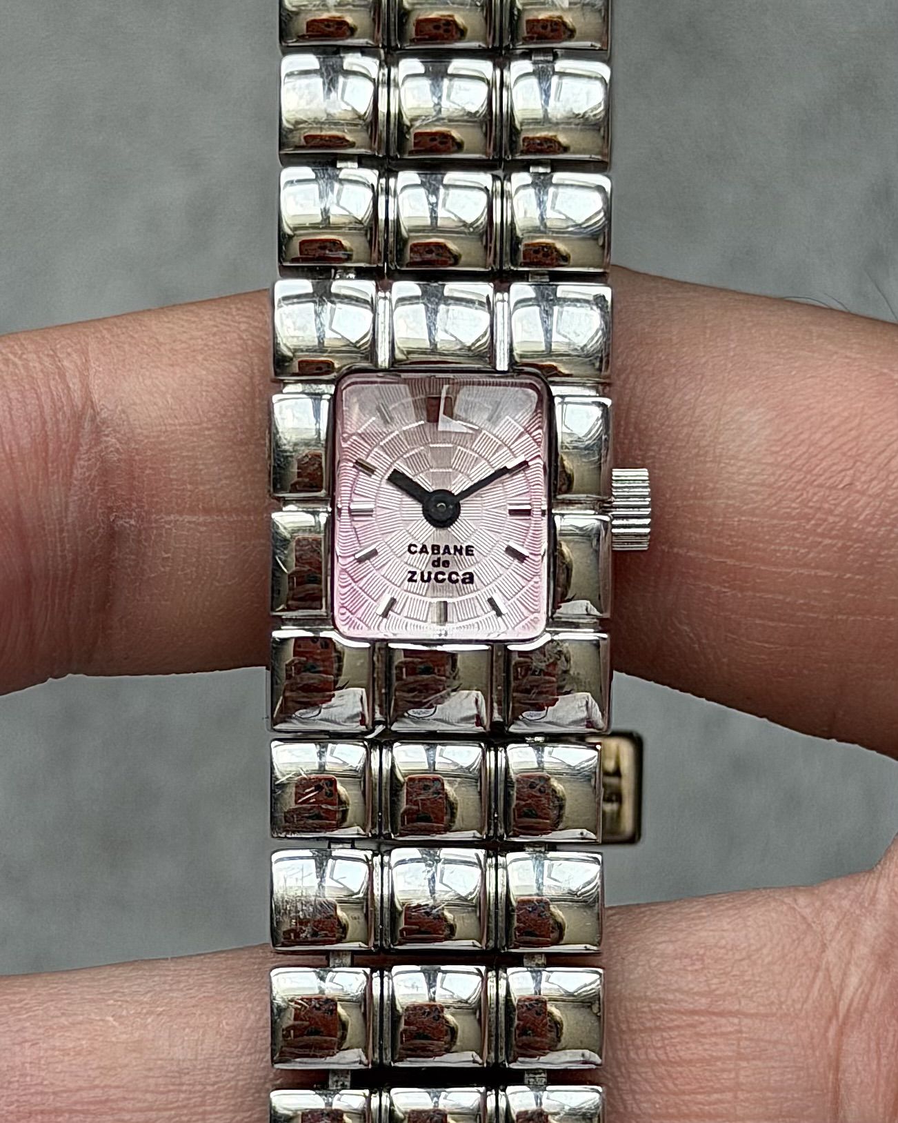 CABANE DE ZUCCA ICE CUBE VINTAGE QUARTZ WATCH 