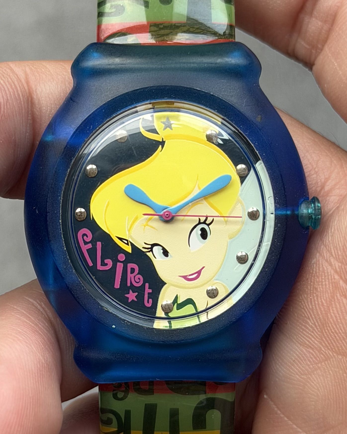 DISNEY TINKER BELL FLIRT VINTAGE QUARTZ WATCH