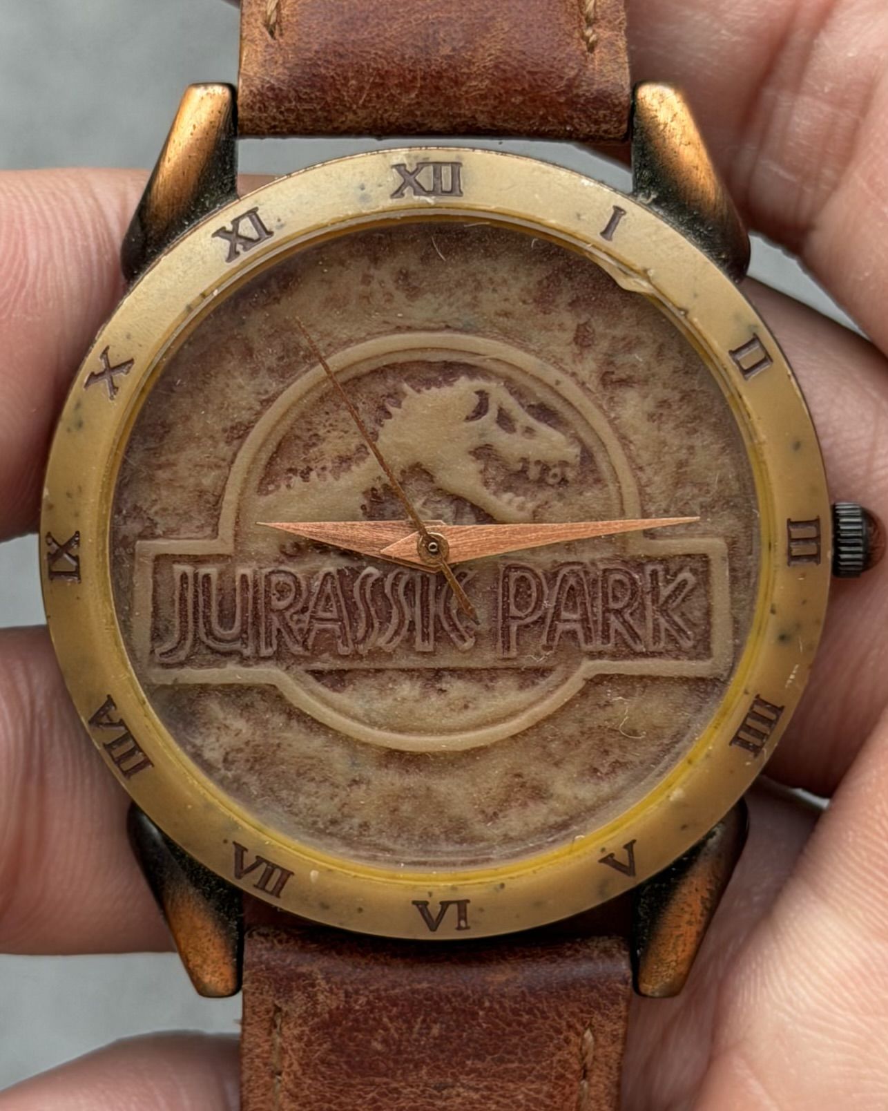 JURASSIC PARK FOSSIL VINTAGE QUARTZ  WATCH