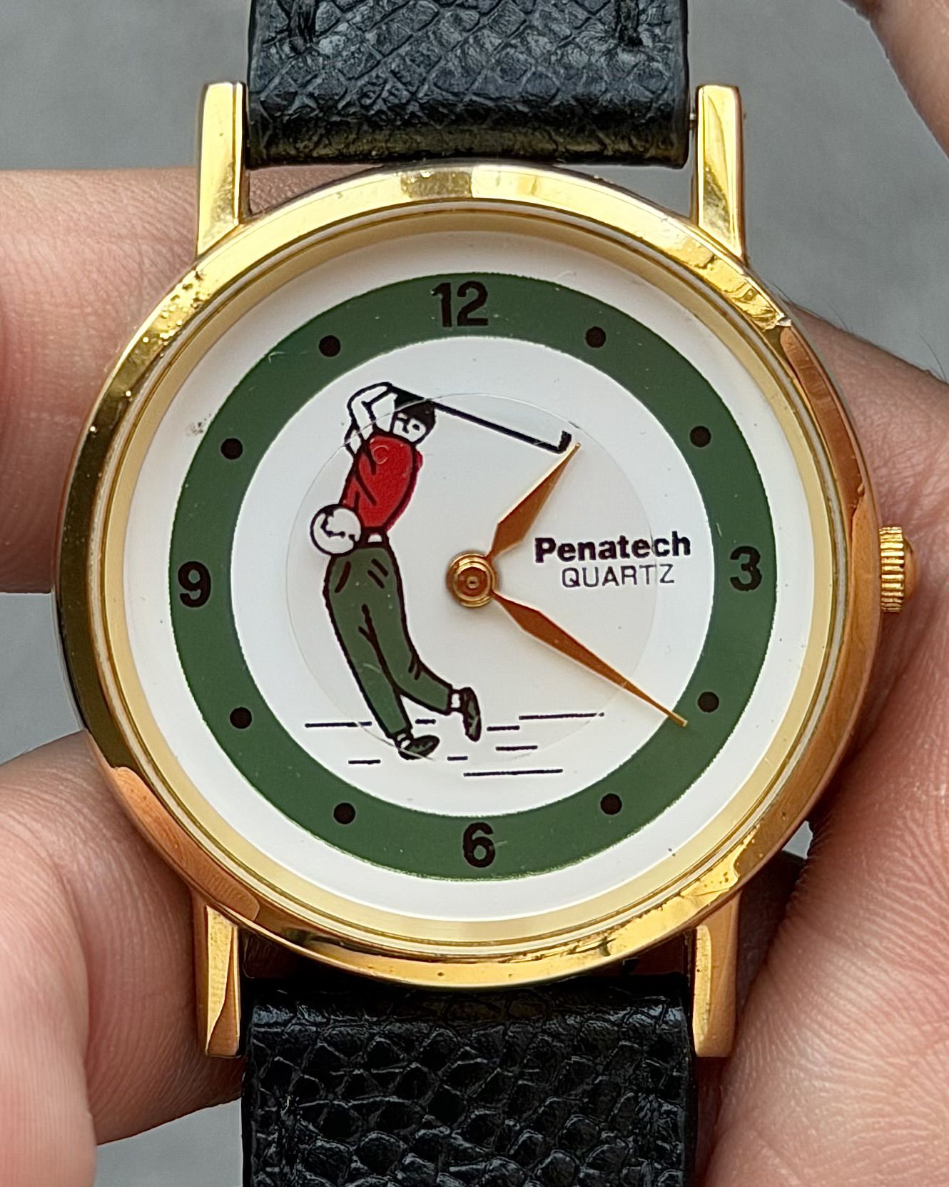 PENATECH GOLF PLAYER VINTAGE QUARTZ WATCH 