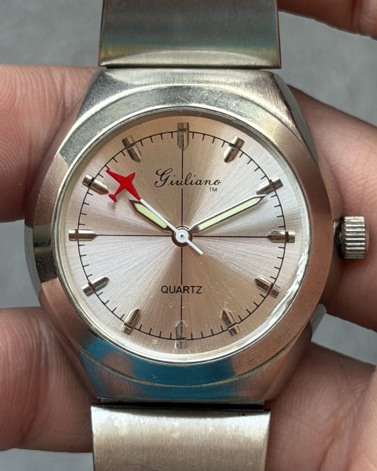 GIULIANO PILOT VINTAGE QUARTZ WATCH 