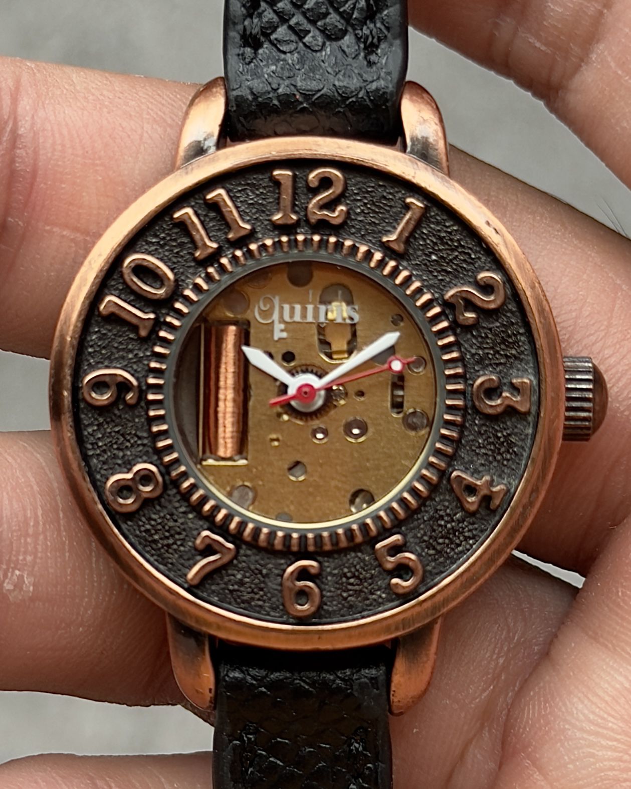 JAXIS QUIRIS SKELETON VINTAGE QUARTZ WATCH 