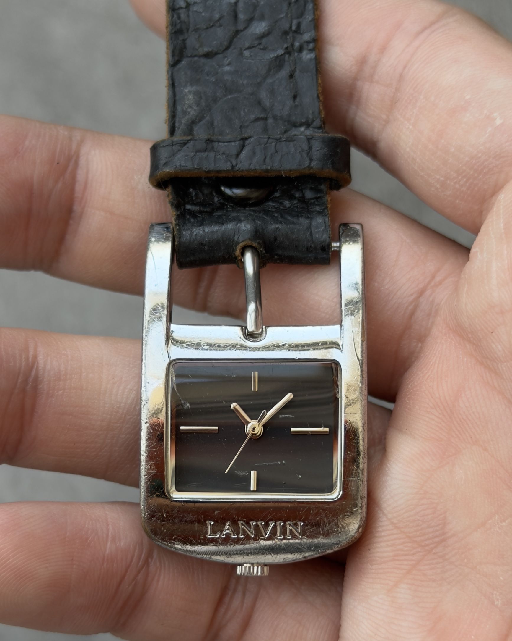 LANVIN PARIS BELT WATCH VINTAGE 