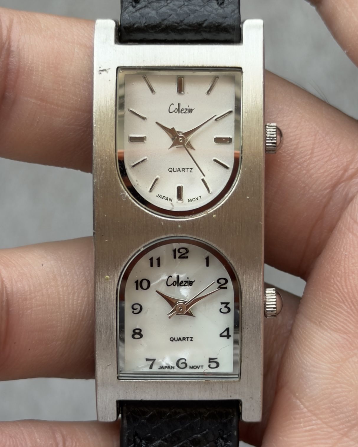 COLLEZIO DUAL TIME VINTAGE QUARTZ WATCH 