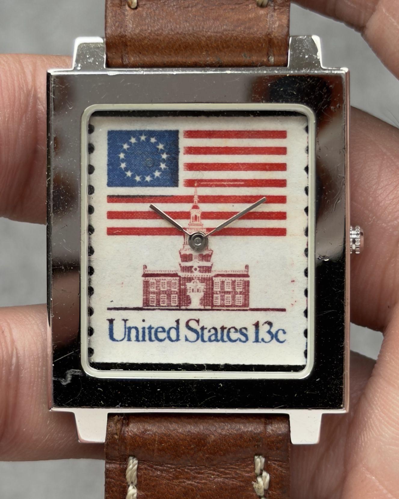 HARPO USA FLAG STAMP VINTAGE QUARTZ WATCH