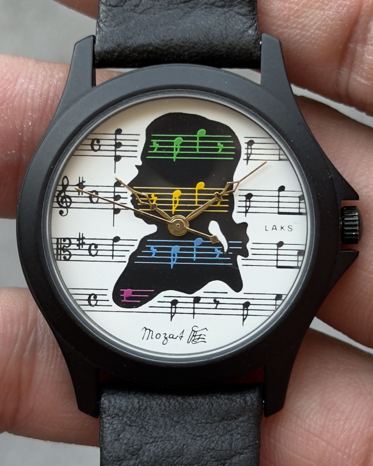 VINTAGE LAKS MOZART MUSIC ART WATCH