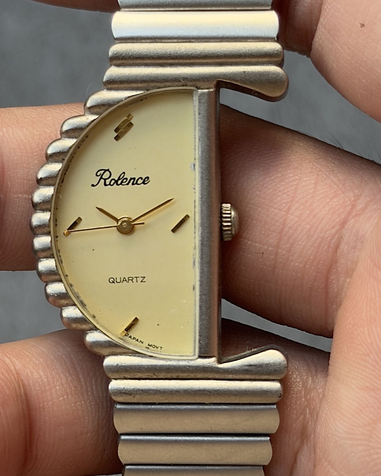 ROLENCE HALF MOON BRACELET VINTAGE QUARTZ WATCH