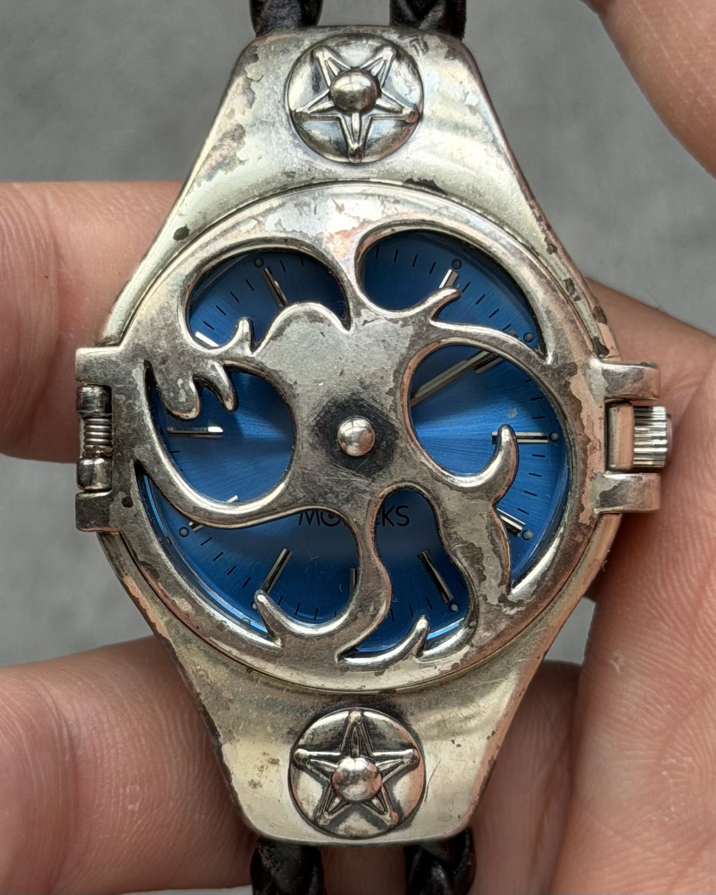 MONCKS ARMOR FLIP COVER VINTAGE QUARTZ WATCH 