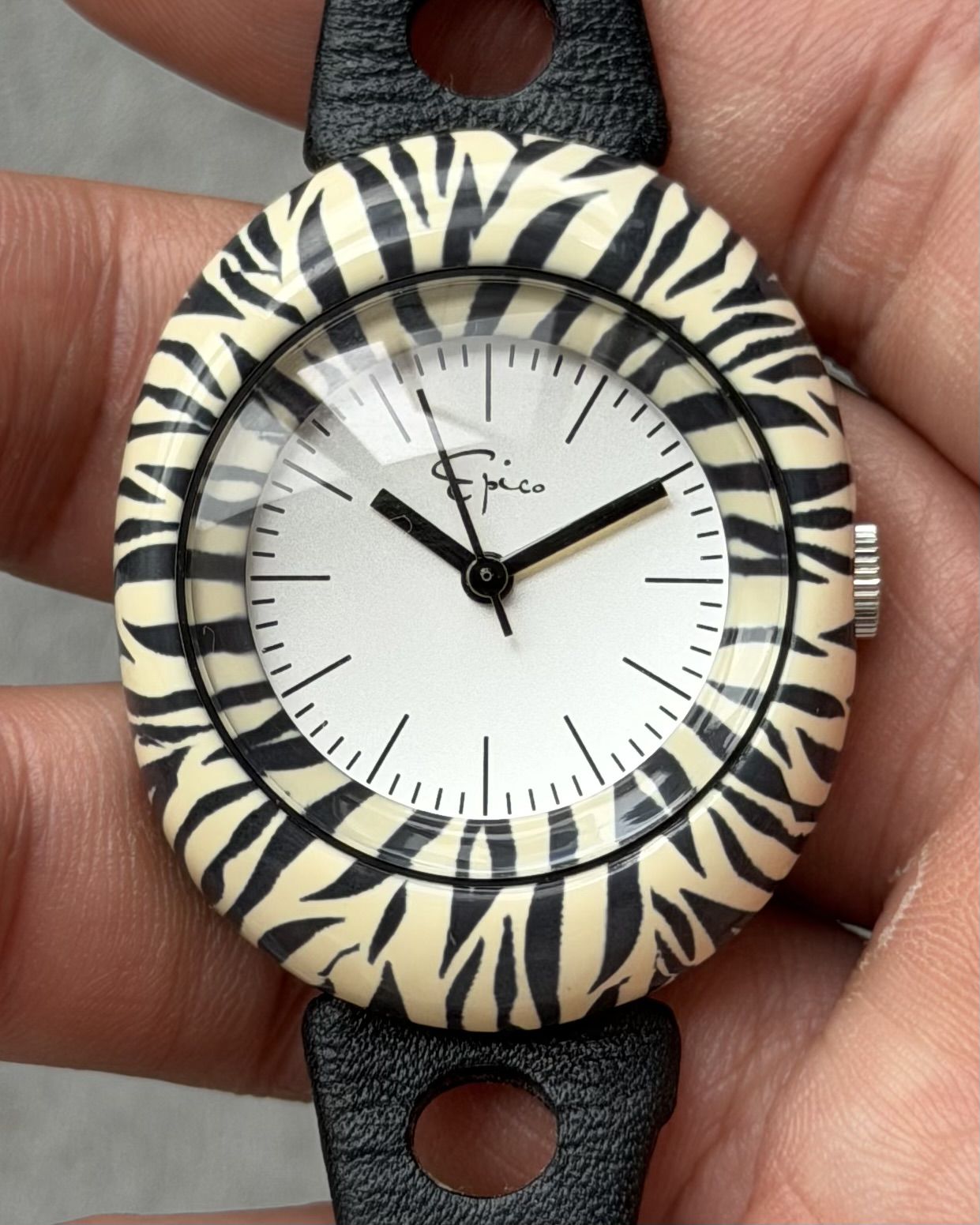 EPICO ZEBRA PATTERN VINTAGE QUARTZ WATCH
