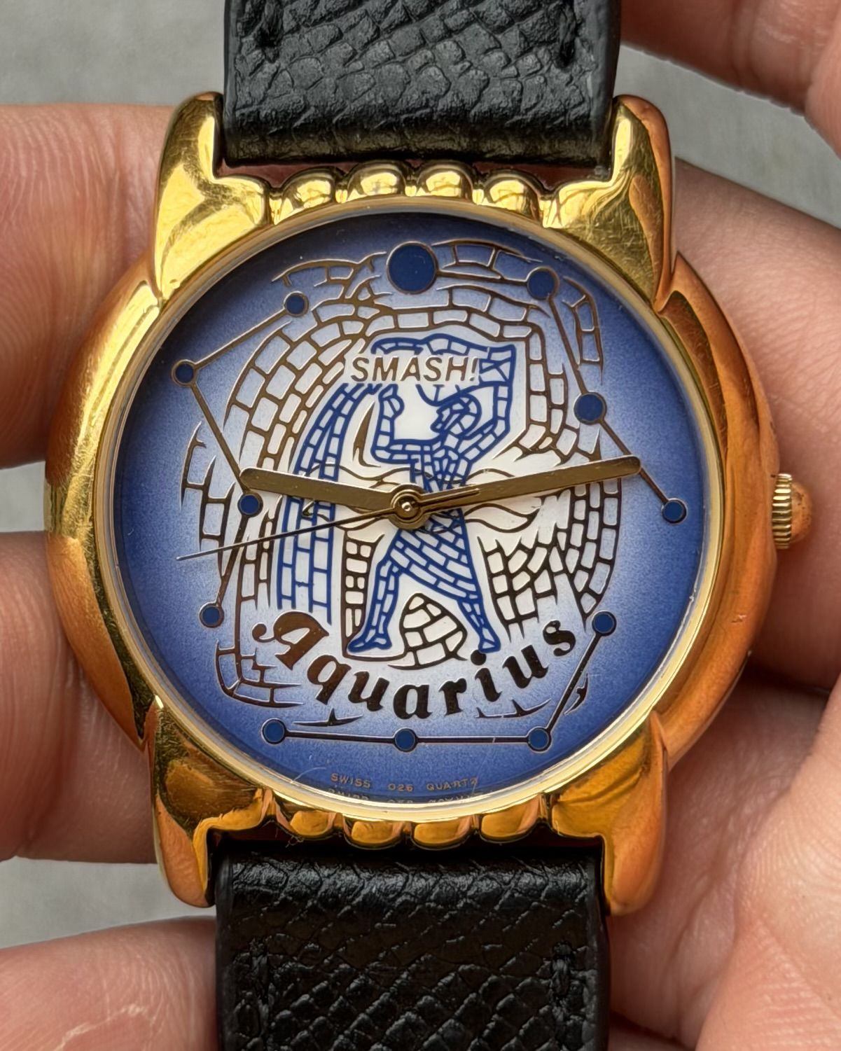 SMASH! AQUARIUS CONSTELLATION VINTAGE QUARTZ WATCH