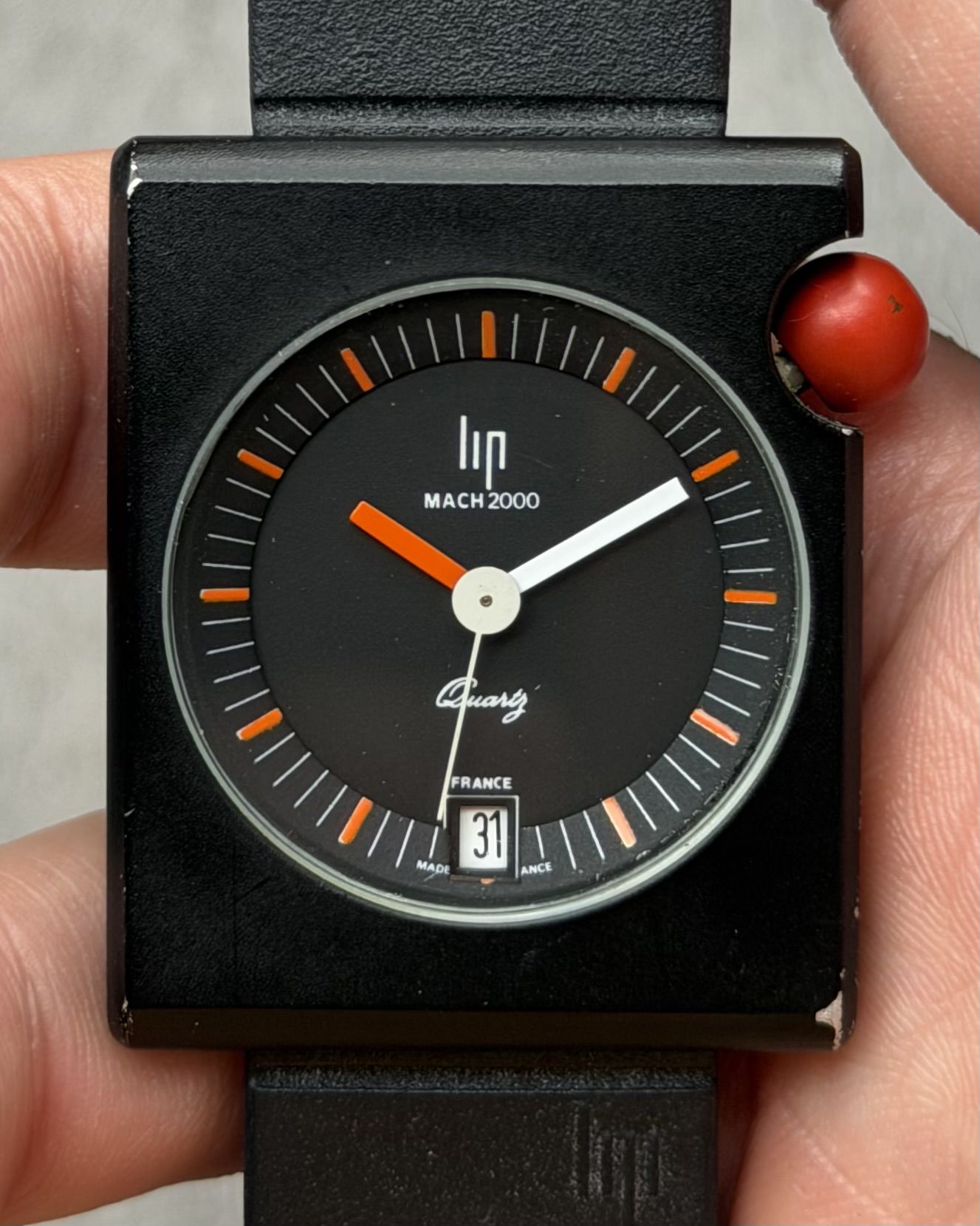 LIP MACH 2000 RECTANGULAR VINTAGE QUARTZ WATCH 