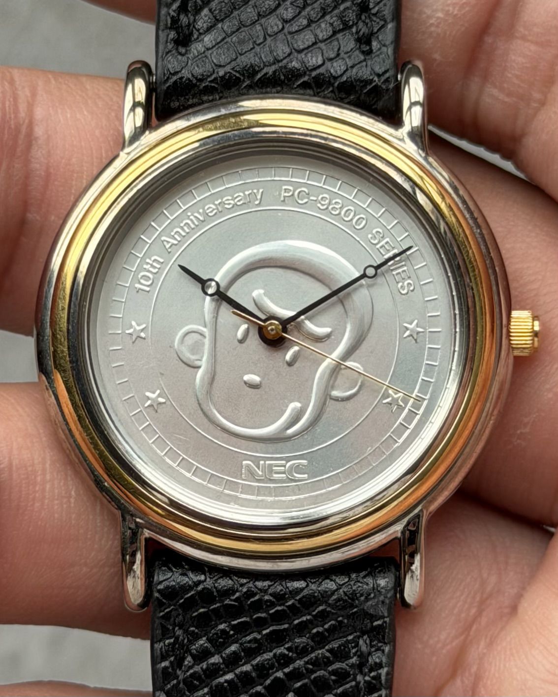 NEC PC-9800 10TH ANNIVERSARY COMMEMORATIVE VINTAGE QUARTZ WATCH