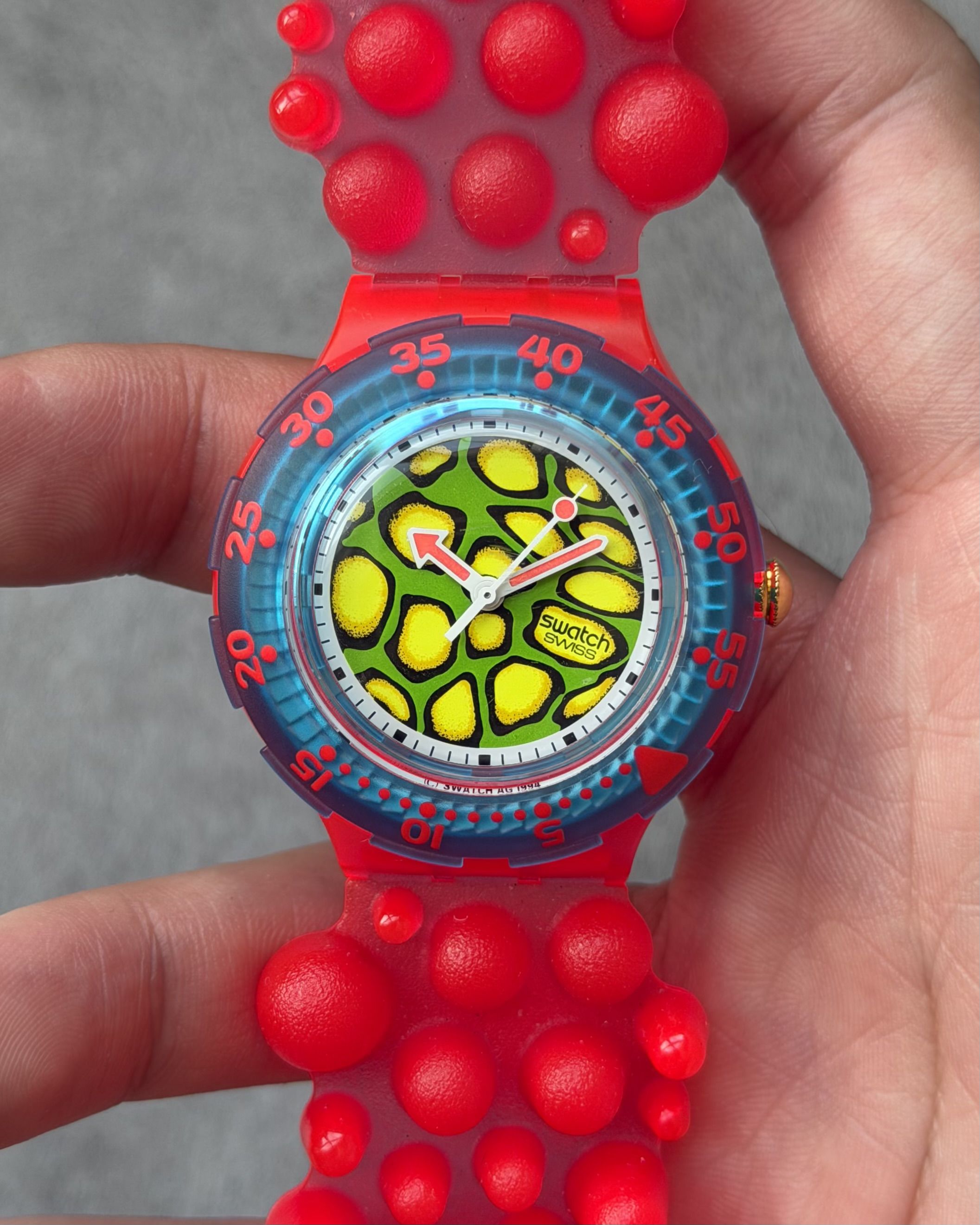 1994 SWATCH SEA MONSTA VINTAGE QUARTZ WATCH 