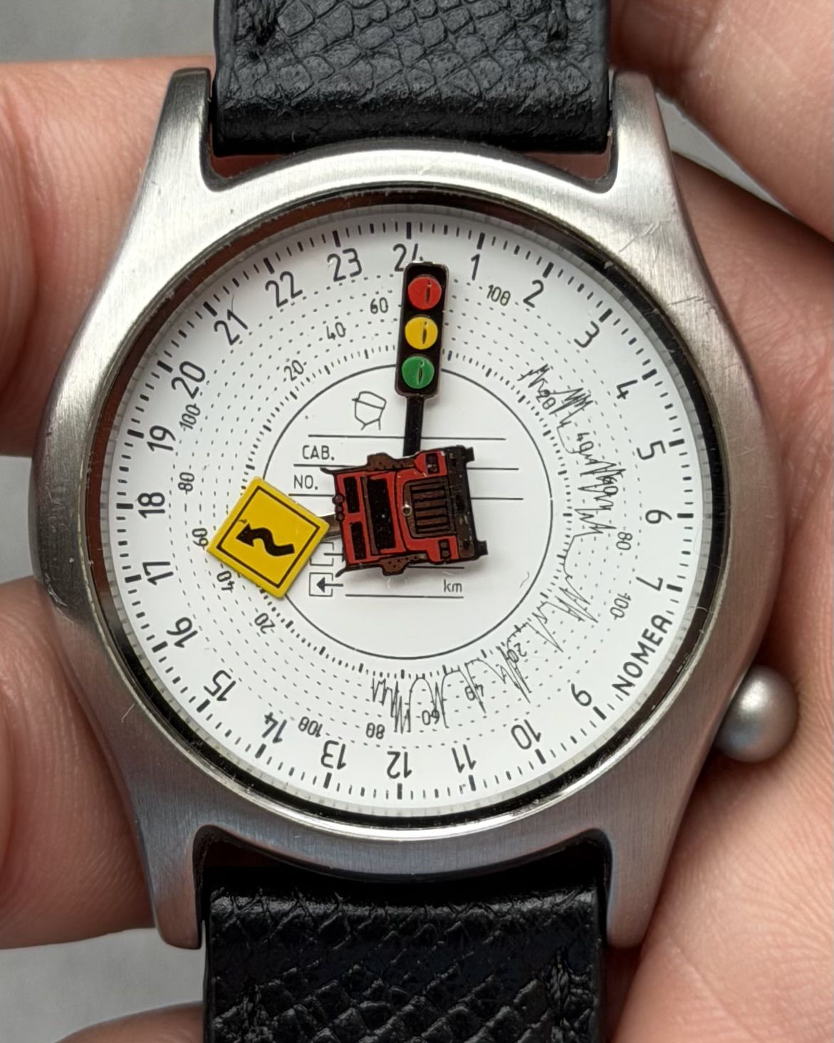 NOMEA 24 HOURS TRAFFIC VINTAGE QUARTZ WATCH 