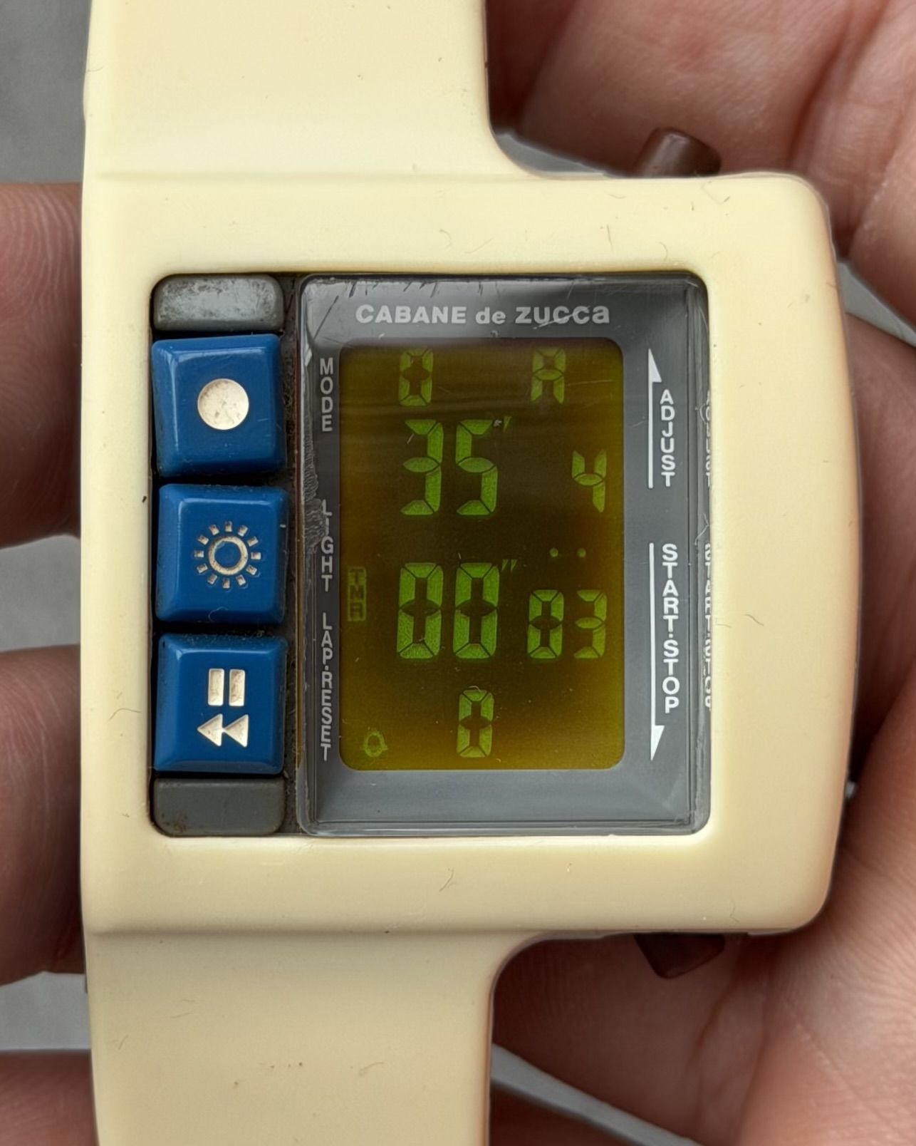 CABANE DE ZUCCA WHITE CHOCOLATE DIGITAL VINTAGE QUARTZ 