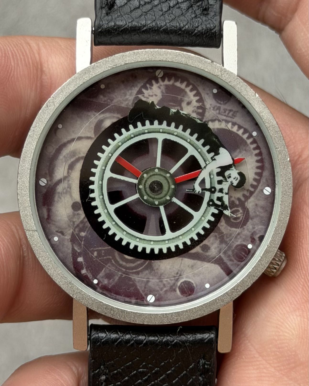 CHARLIE CHAPLIN THE GEAR SENCE VINTAGE QUARTZ WATCH 