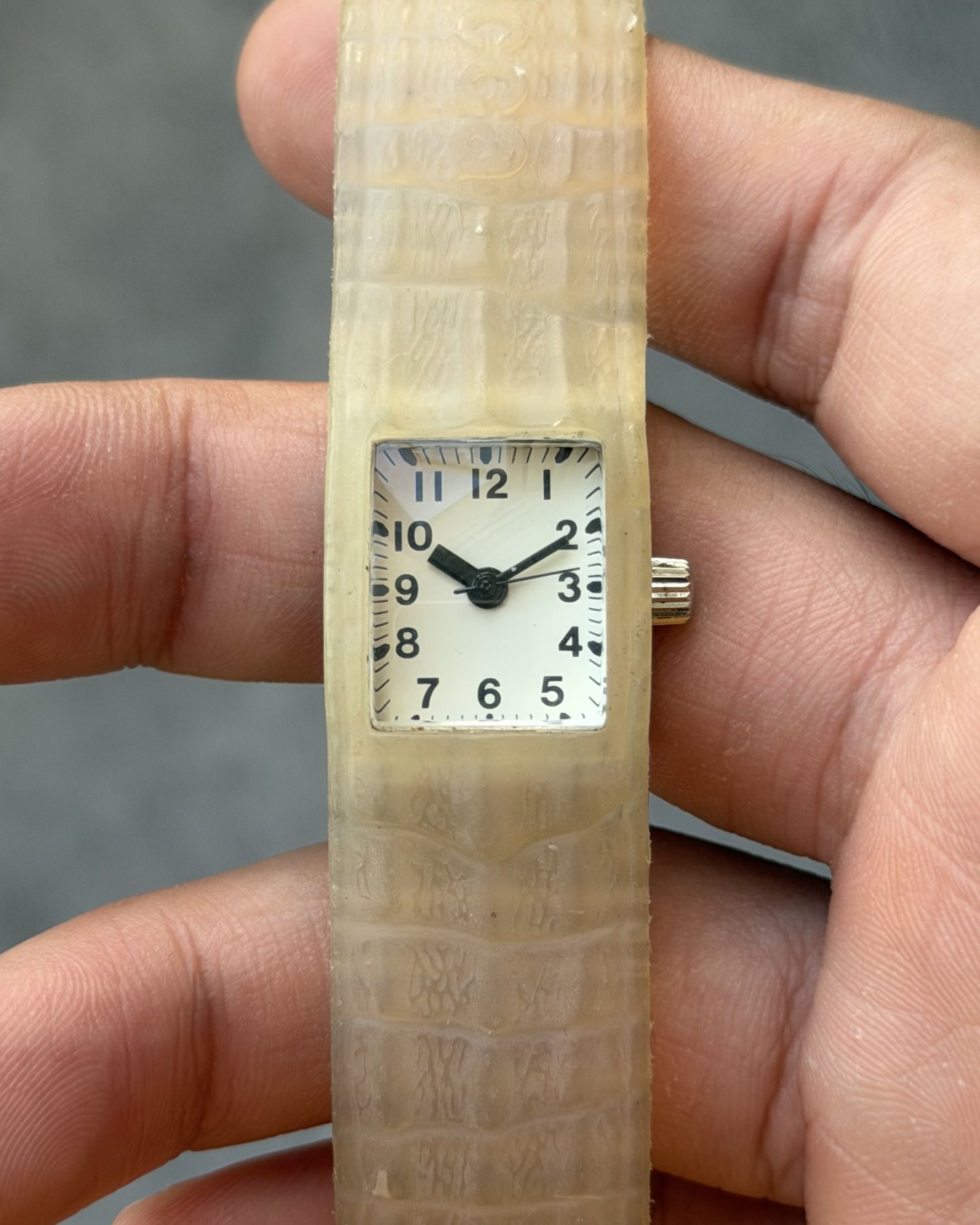 CABANE DE ZUCCA ALBINO CROCODILE VINTAGE QUARTZ WATCH