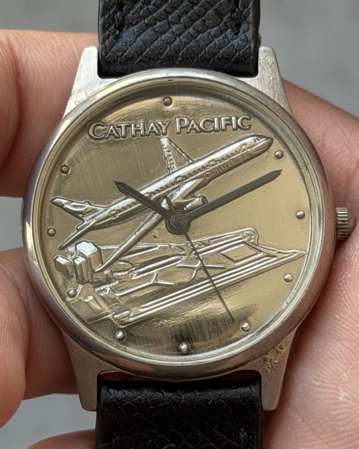 CATHAY PACIFIC BOEING 777-300 VINTAGE QUARTZ WATCH