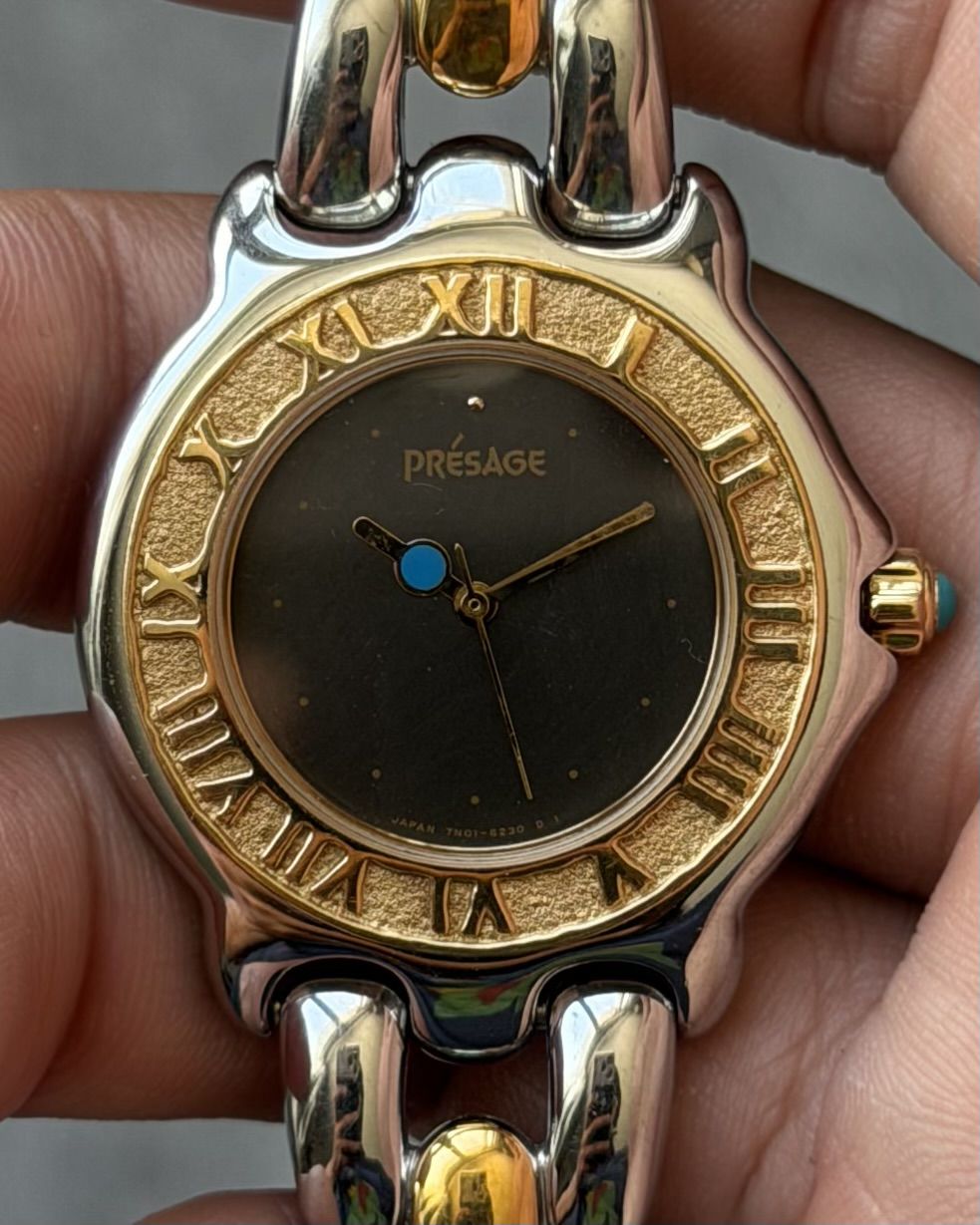 SEIKO PRESAGE STONE DIAL VINTAGE QUARTZ WATCH 