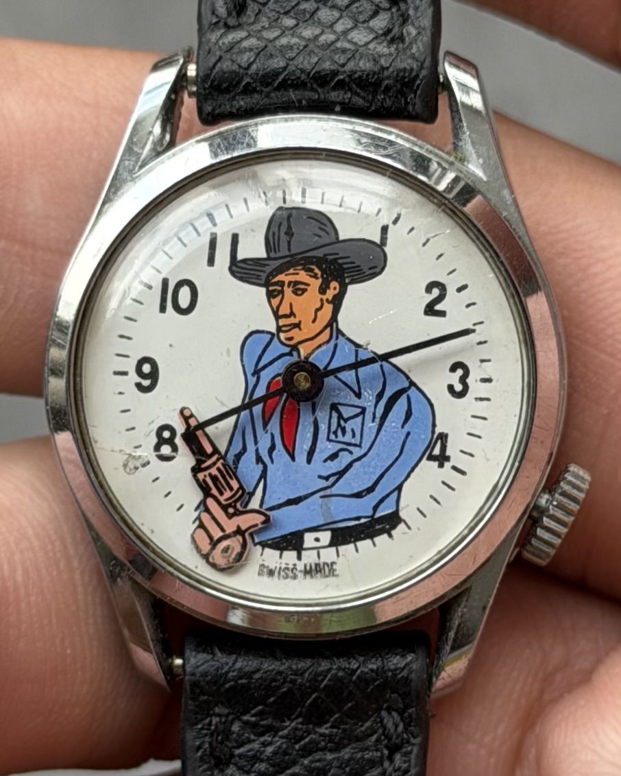 SWISS WESTERN GUNSLINGER VINTAGE MANUAL WINDING WATCH