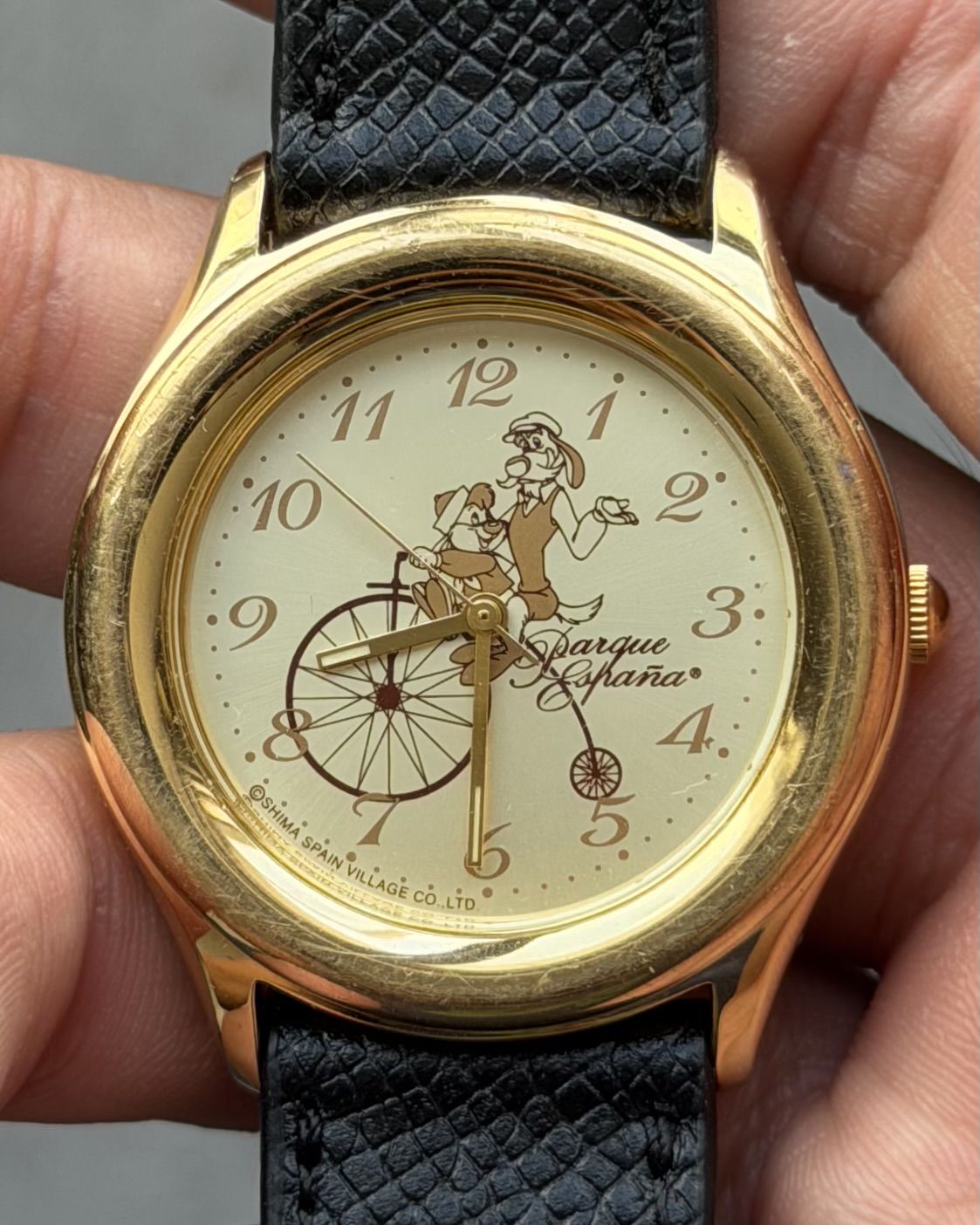 CITIZEN PARQUE ESPANA TANDEM BICYCLE VINTAGE WATCH