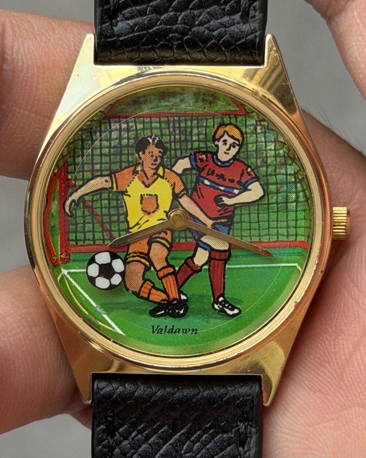 SOCCER DUO SWISS  VINTAGE QUARTZ WATCH