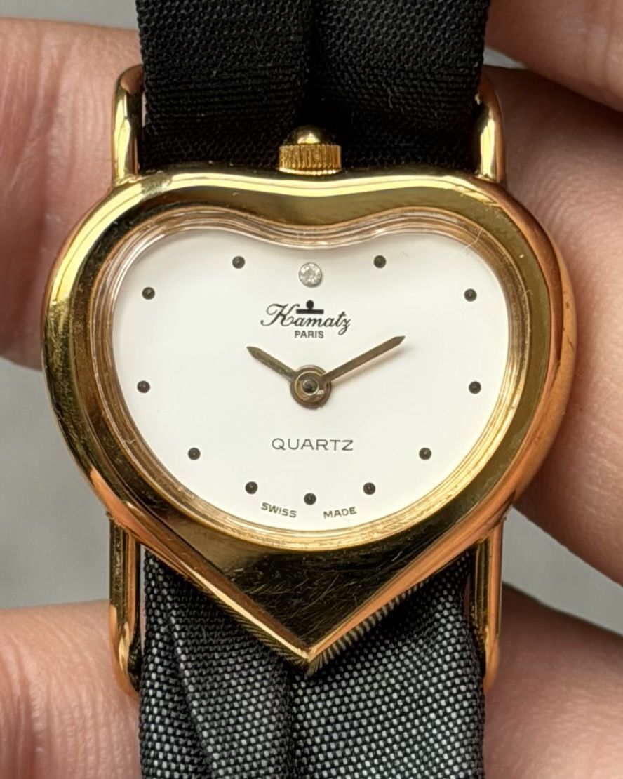 KAMATY HEART RIBBON VINTAGE QUARTZ WATCH 