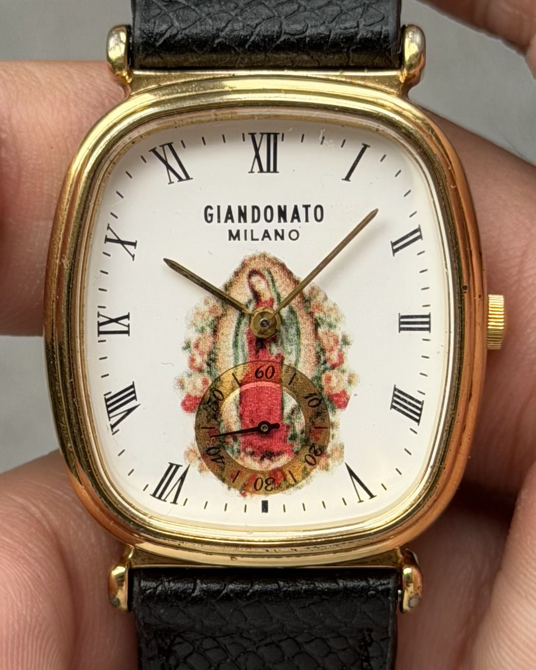 GIANDONATO SACRED MADONNA VINTAGE QUARTZ WATCH