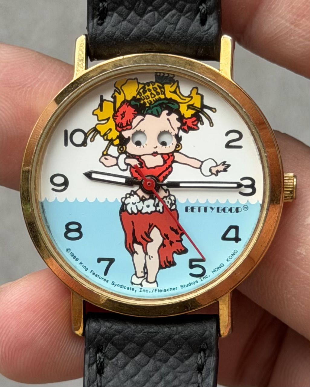 BETTY BOOP 1989 HAWAIIAN BEACH VINTAGE QUARTZ WATCH