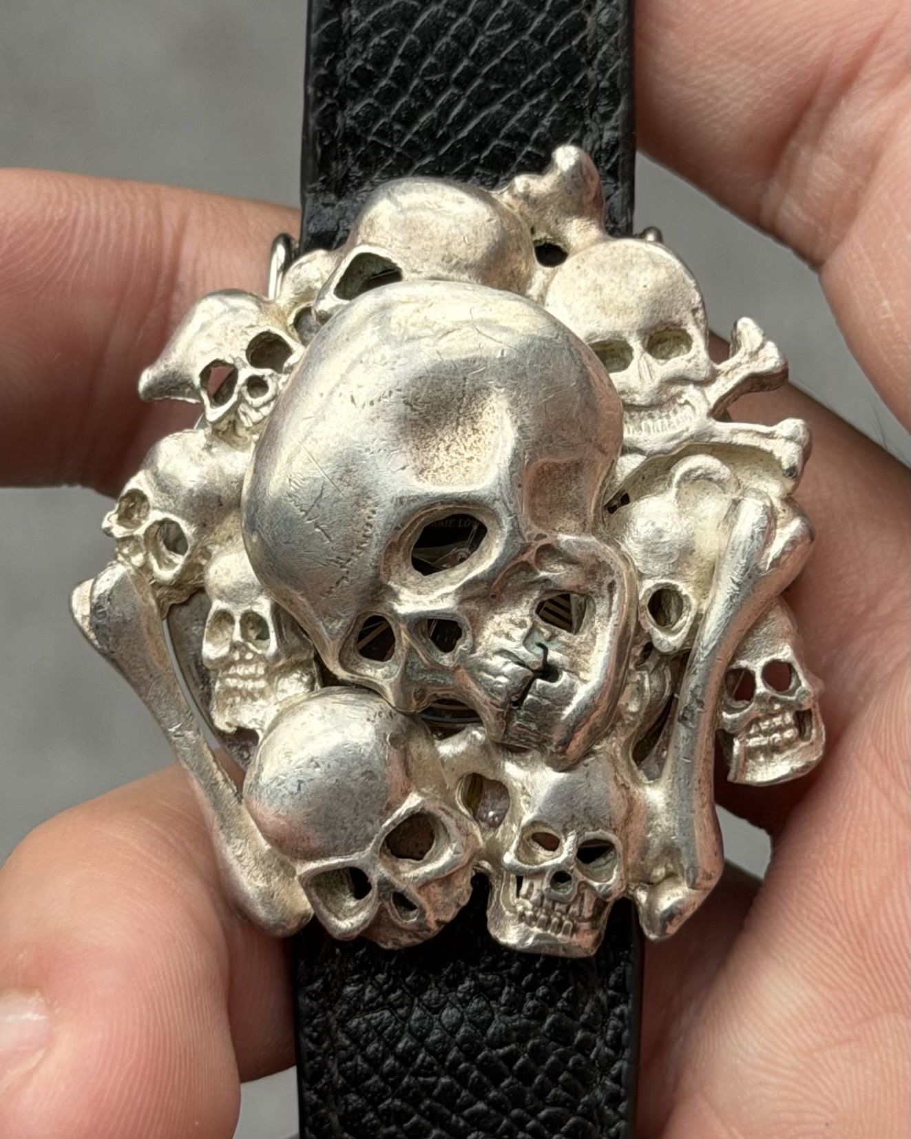 MARIE LOURDES SKULL COLLAGE VINTAGE QUARTZ WATCH