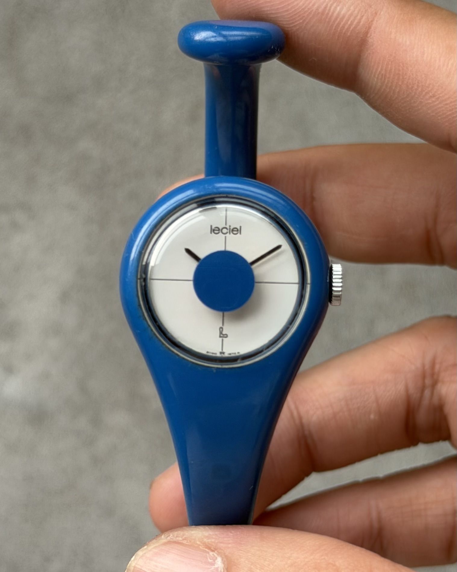 LECIEL BAUHAUS BLUE CUFF MANUAL WINDING VINTAGE WATCH 
