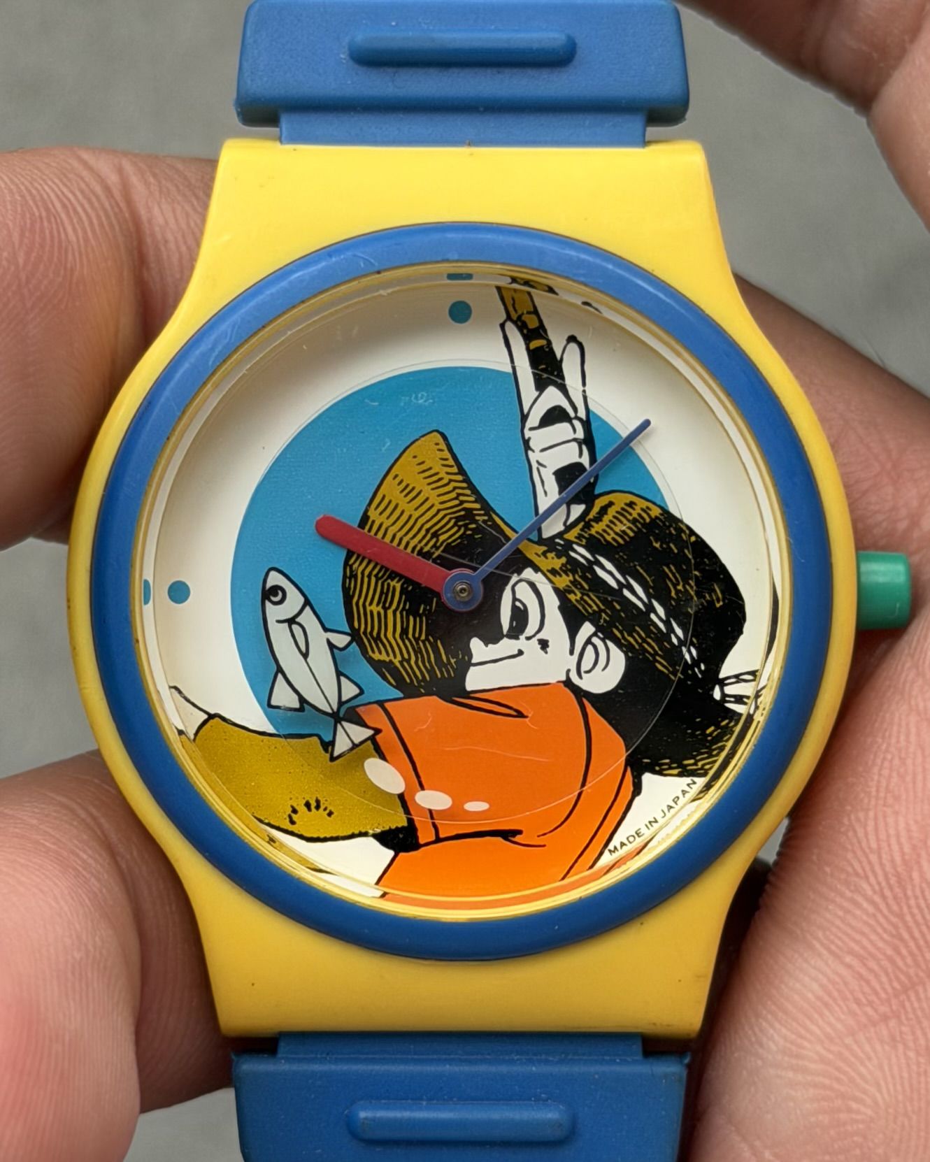 FISHERMAN SANPEI VINTAGE QUARTZ WATCH 