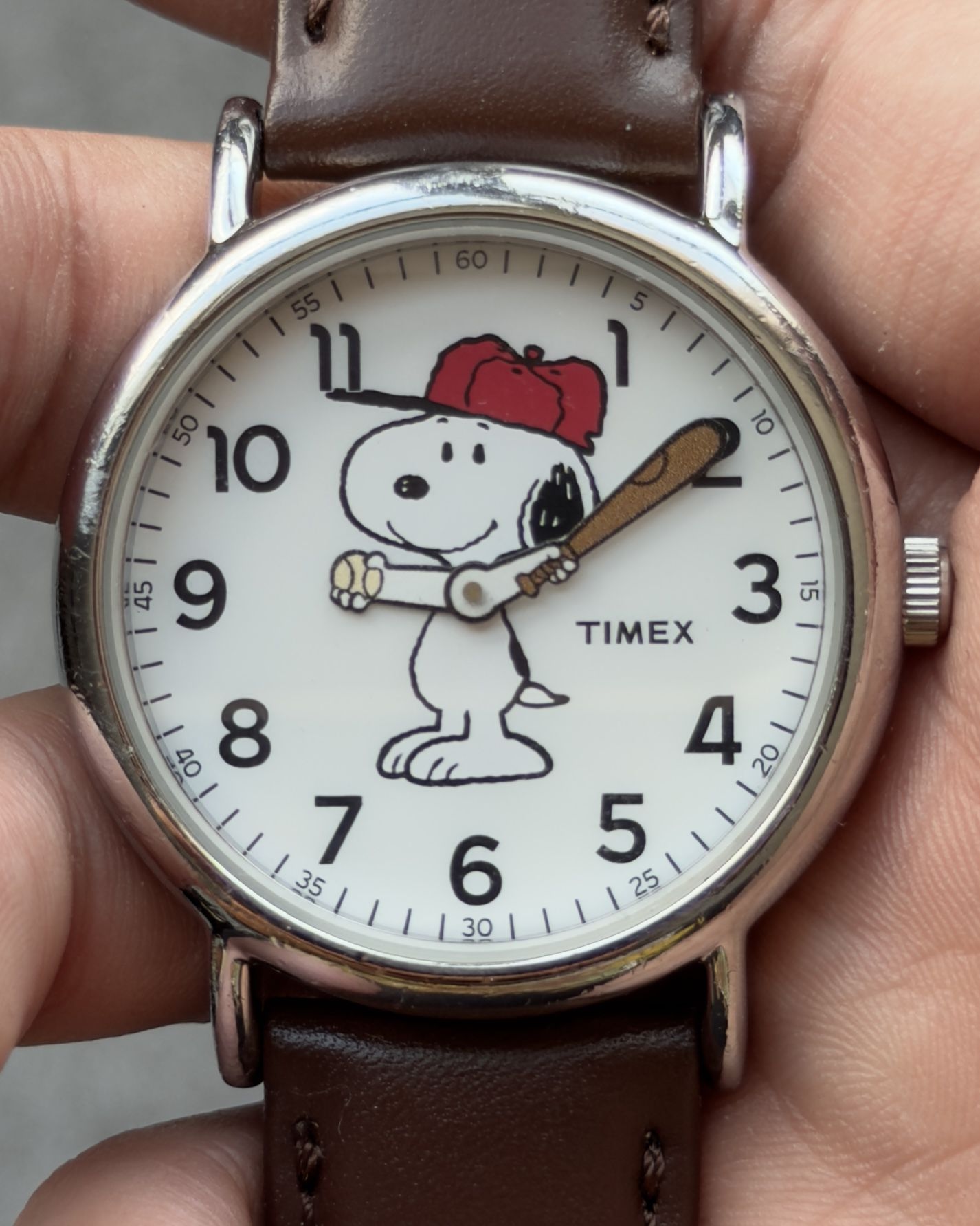 TIMEX SNOOPY BASEBALL VINTAGE QUARTZ WATCH