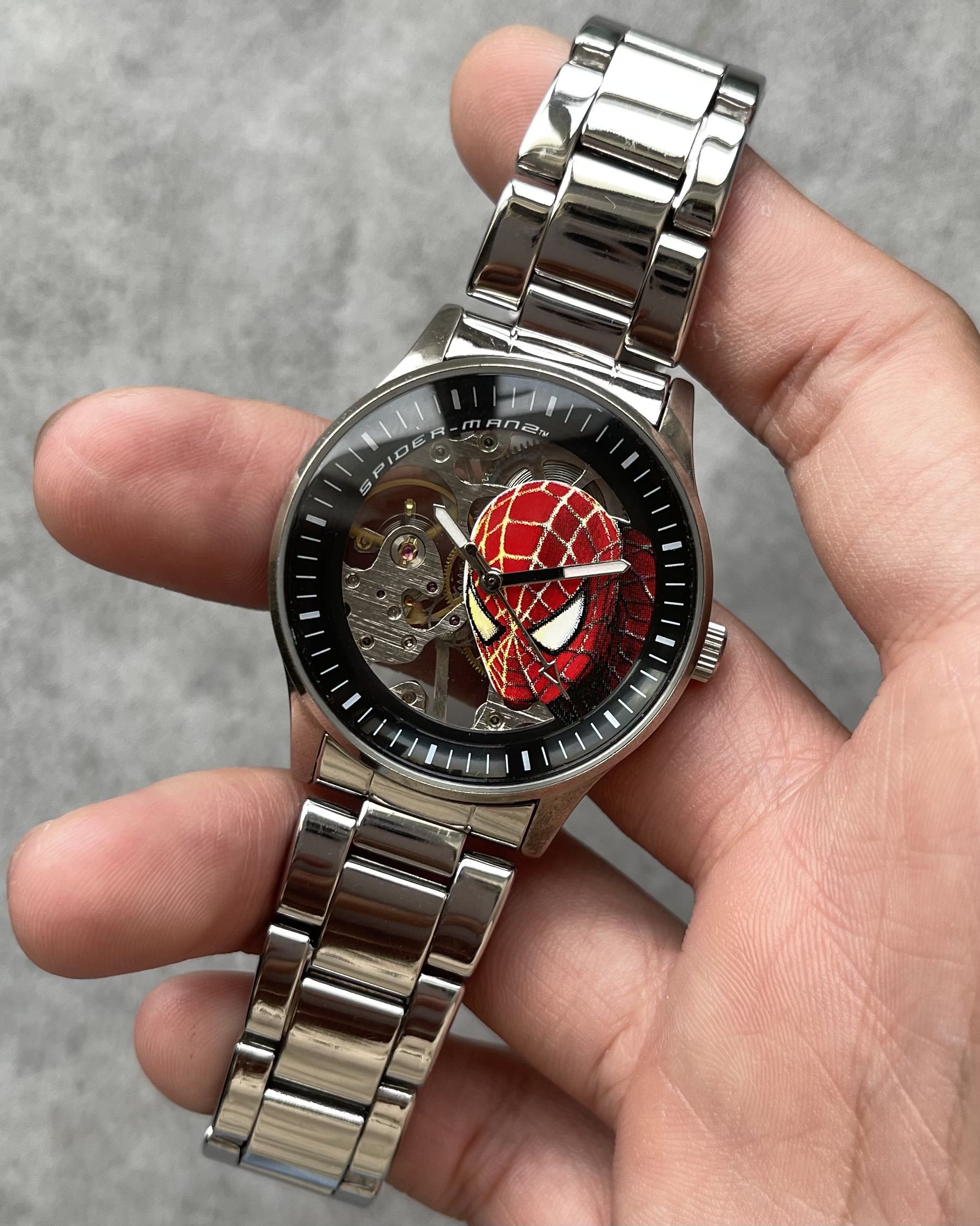 2004 SPIDER MAN 2 SKELETON MECHANICAL VINTAGE WATCH | Artizen Store