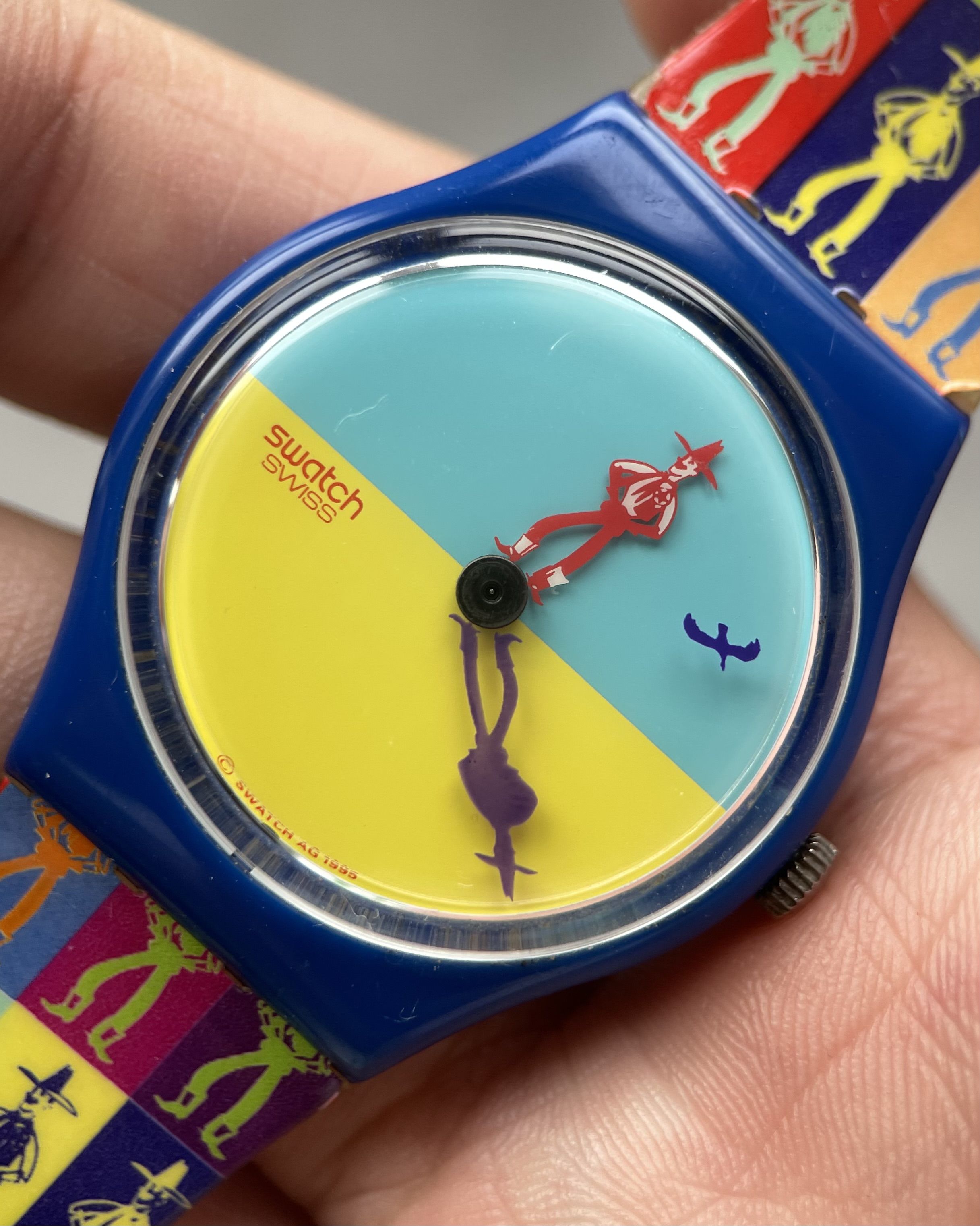 SWATCH LUCKY LUKE's SHADOW VINTAGE QUARTZ WATCH | Artizen Store